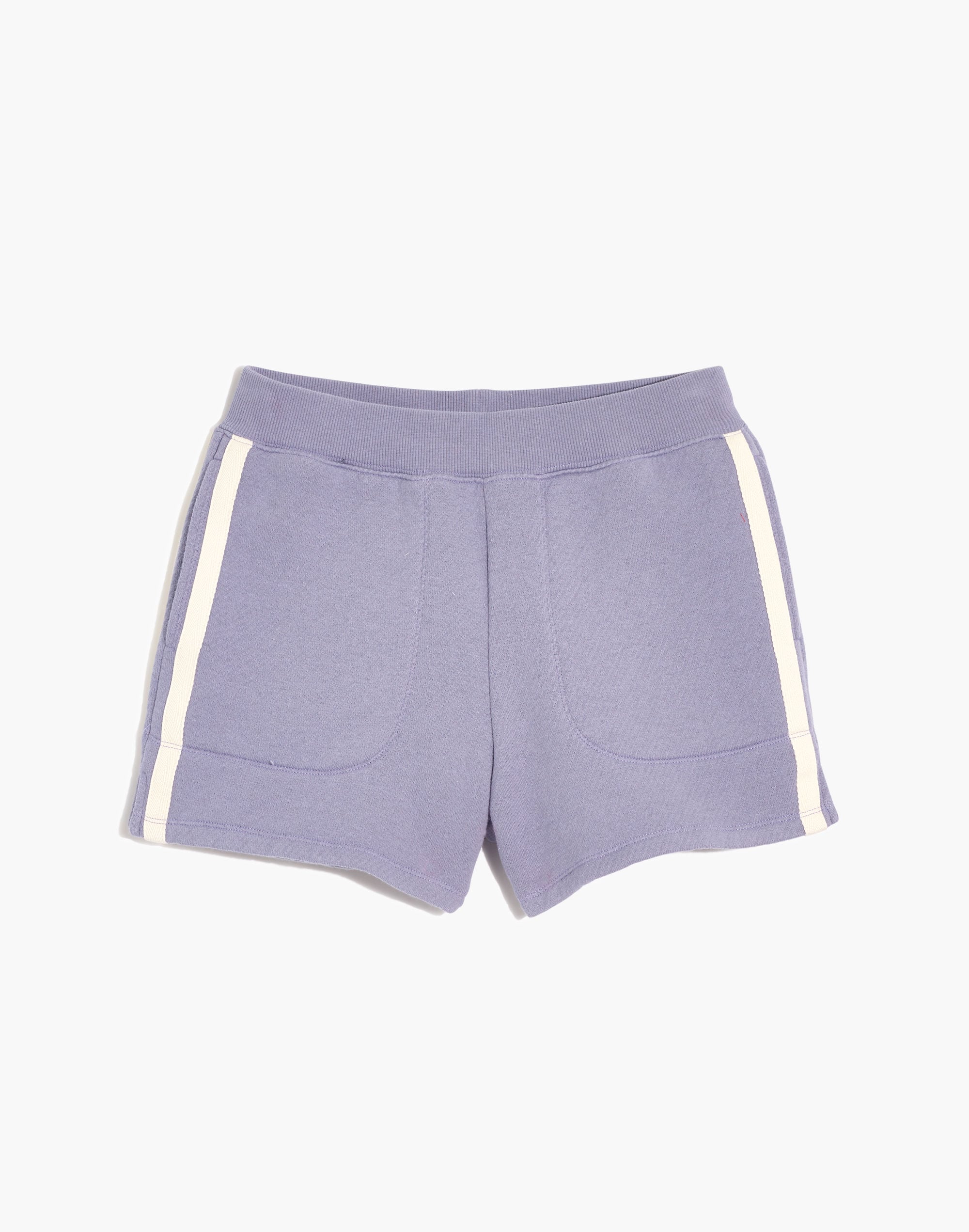 MWL Airyterry Stitched-Pocket Sweatshorts: Varsity-Striped Edition