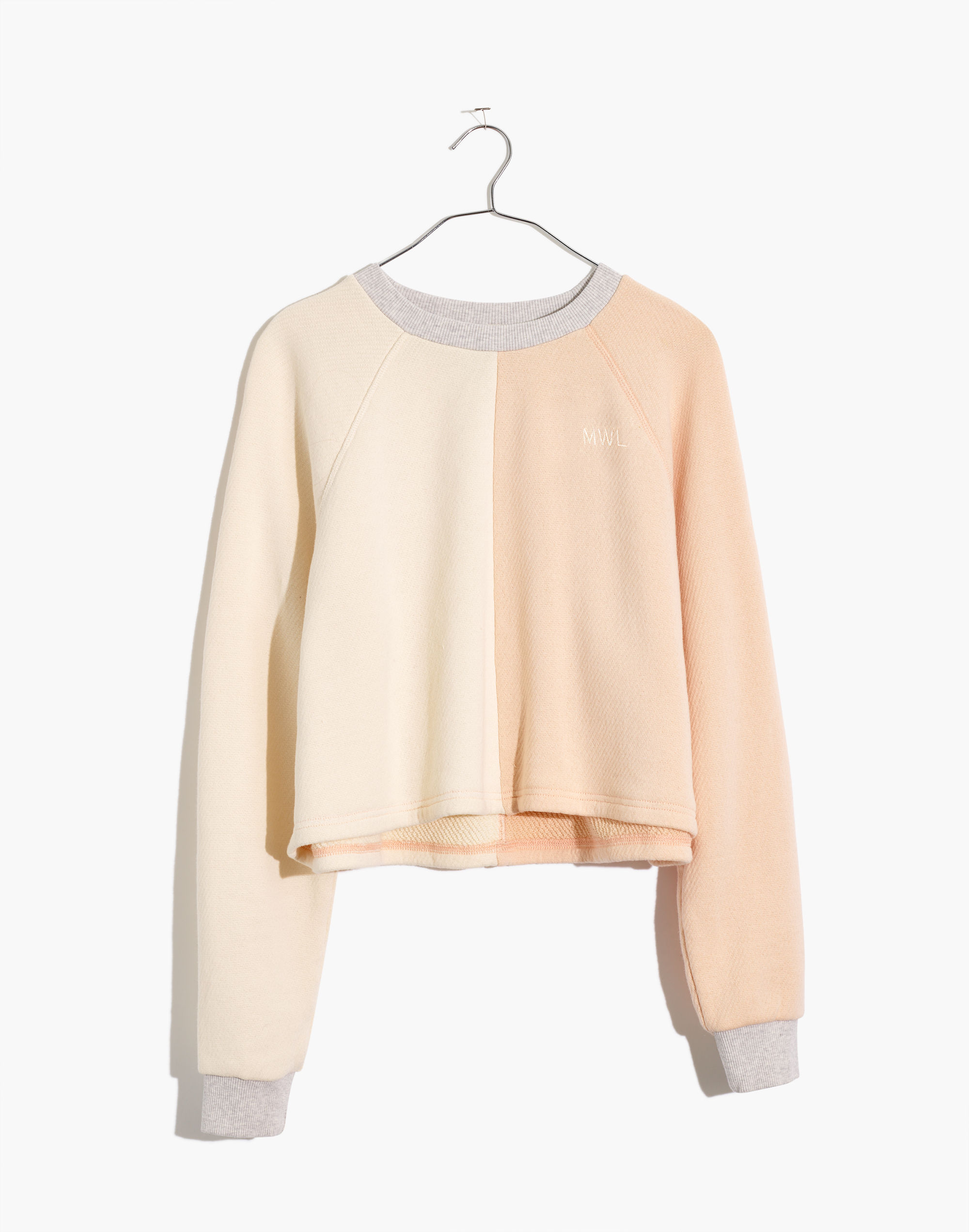MWL Airyterry Colorblock Crop Sweatshirt