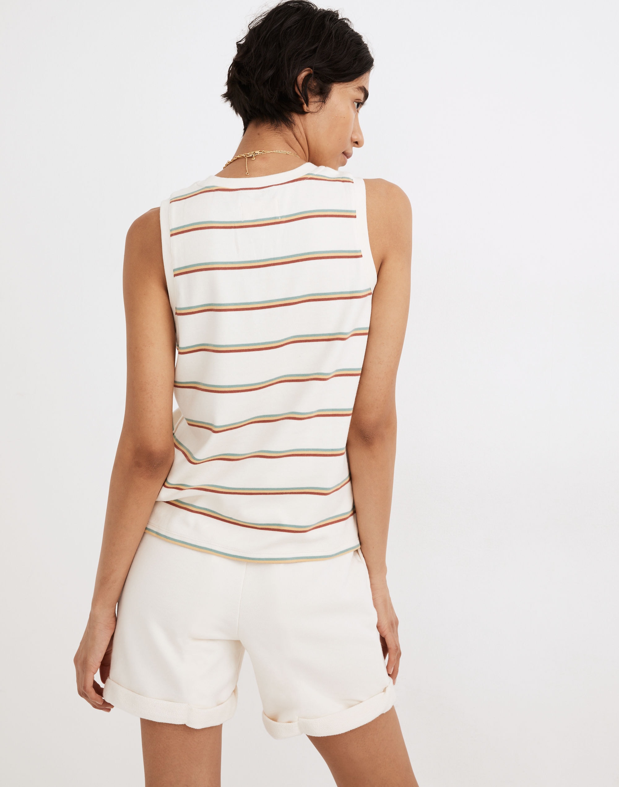 MWL Breeze Muscle Tank in Martie Stripe