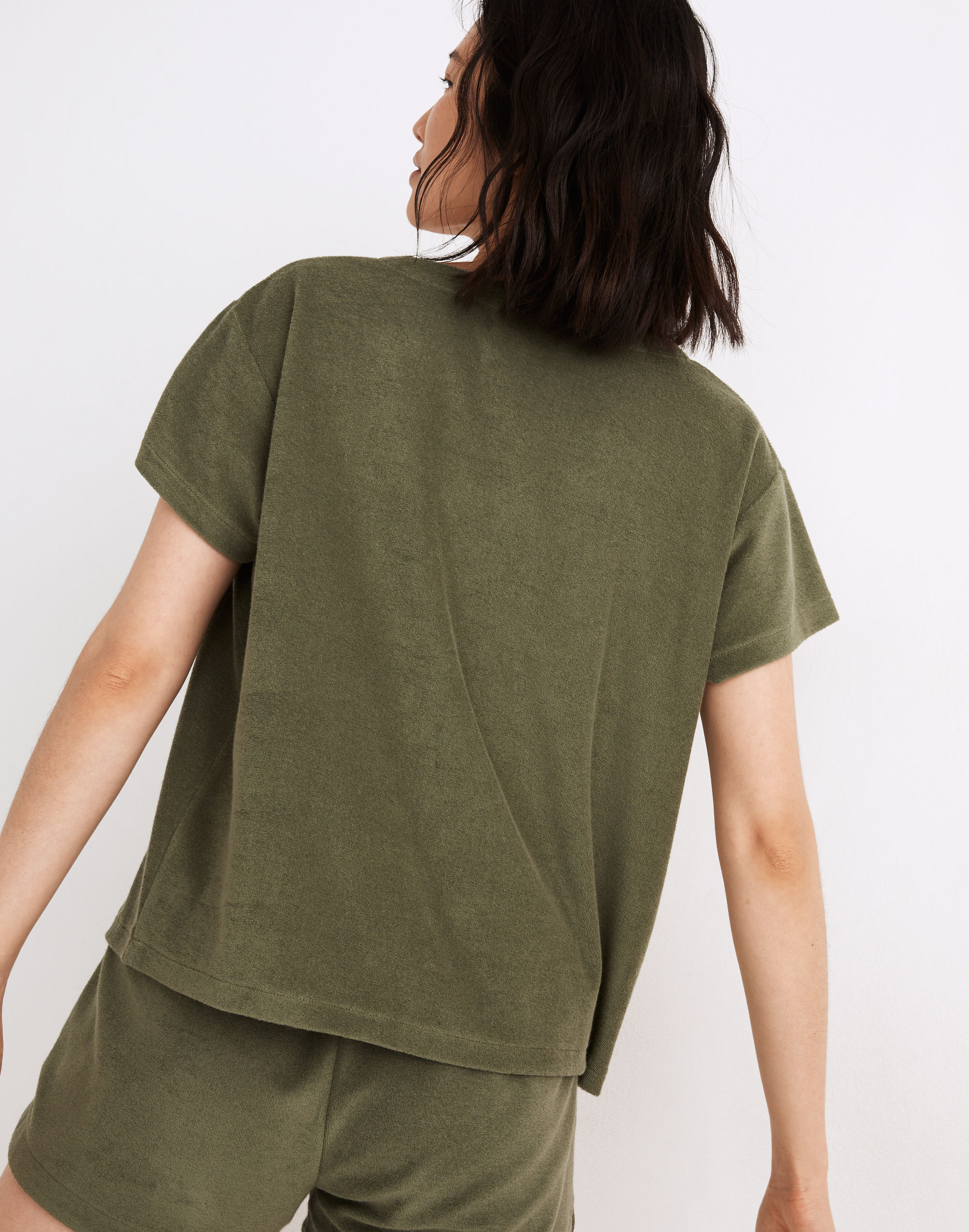 MWL Retroterry V-Neck Pocket Top