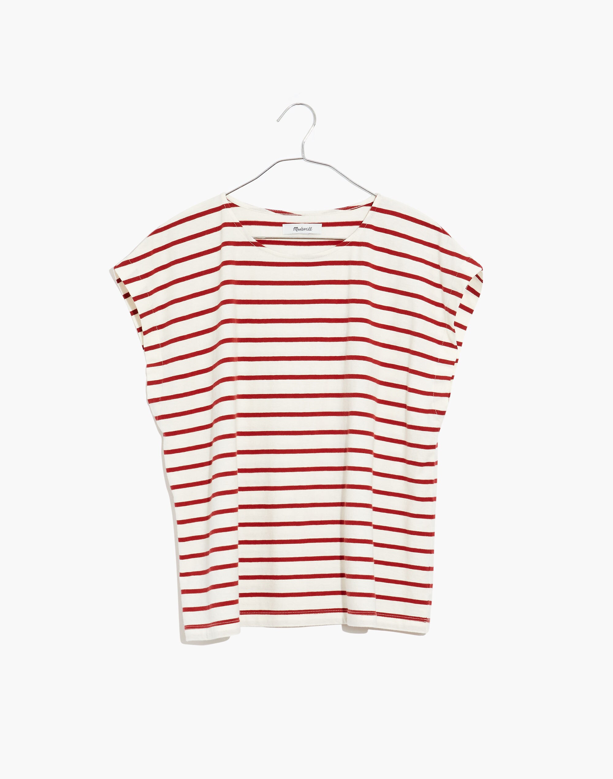 Plus Shoulder Tee in Stripe
