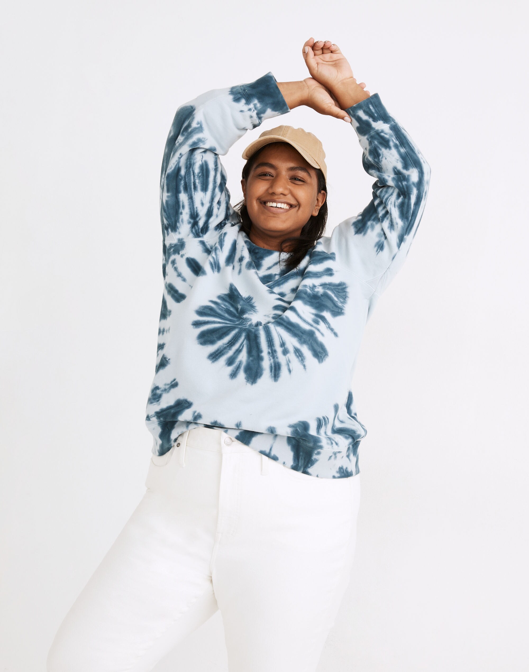 Plus Tie-Dye (Re)sourced Cotton Crop Sweatshirt | Madewell