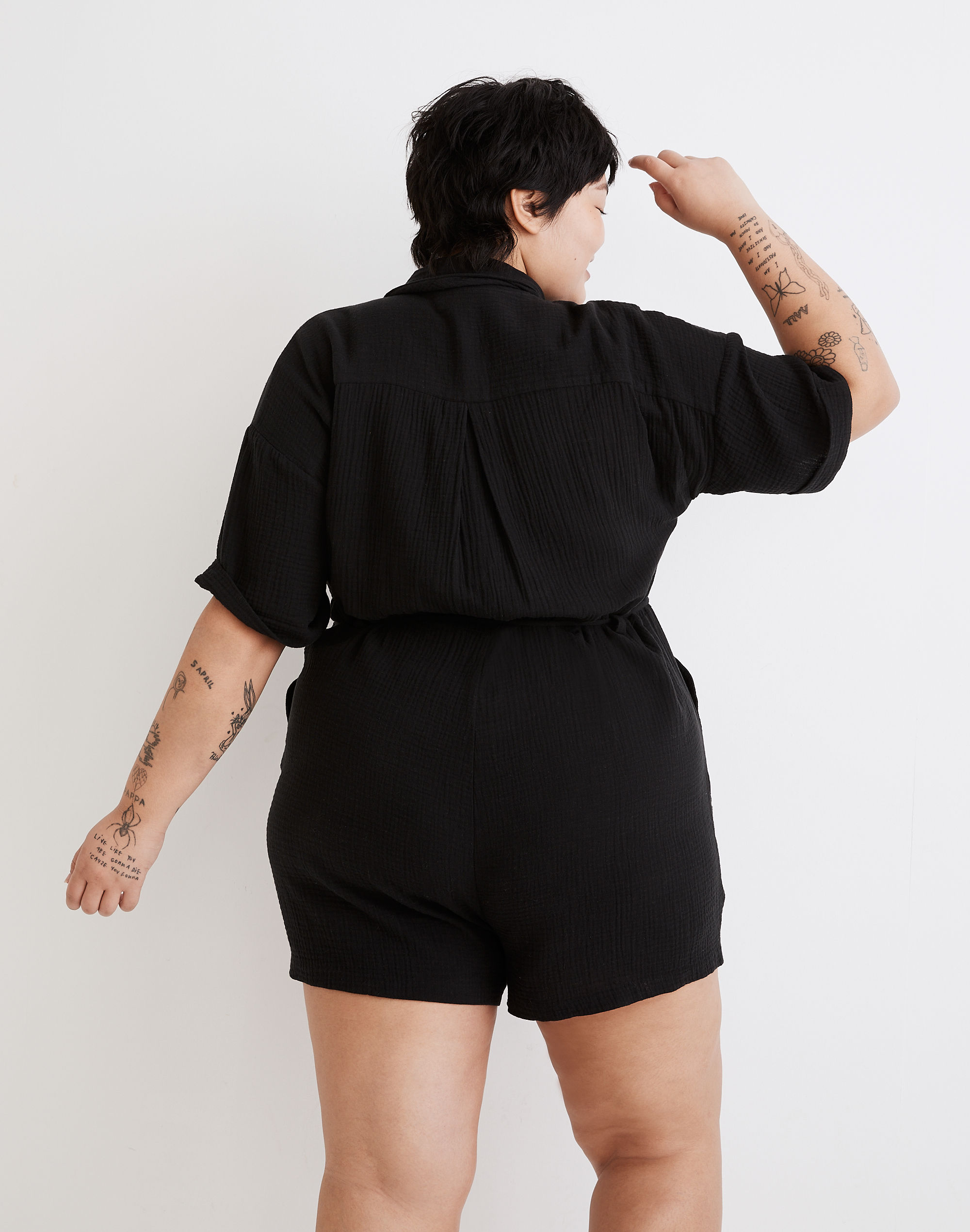 Plus Lightspun Belted Safari Romper