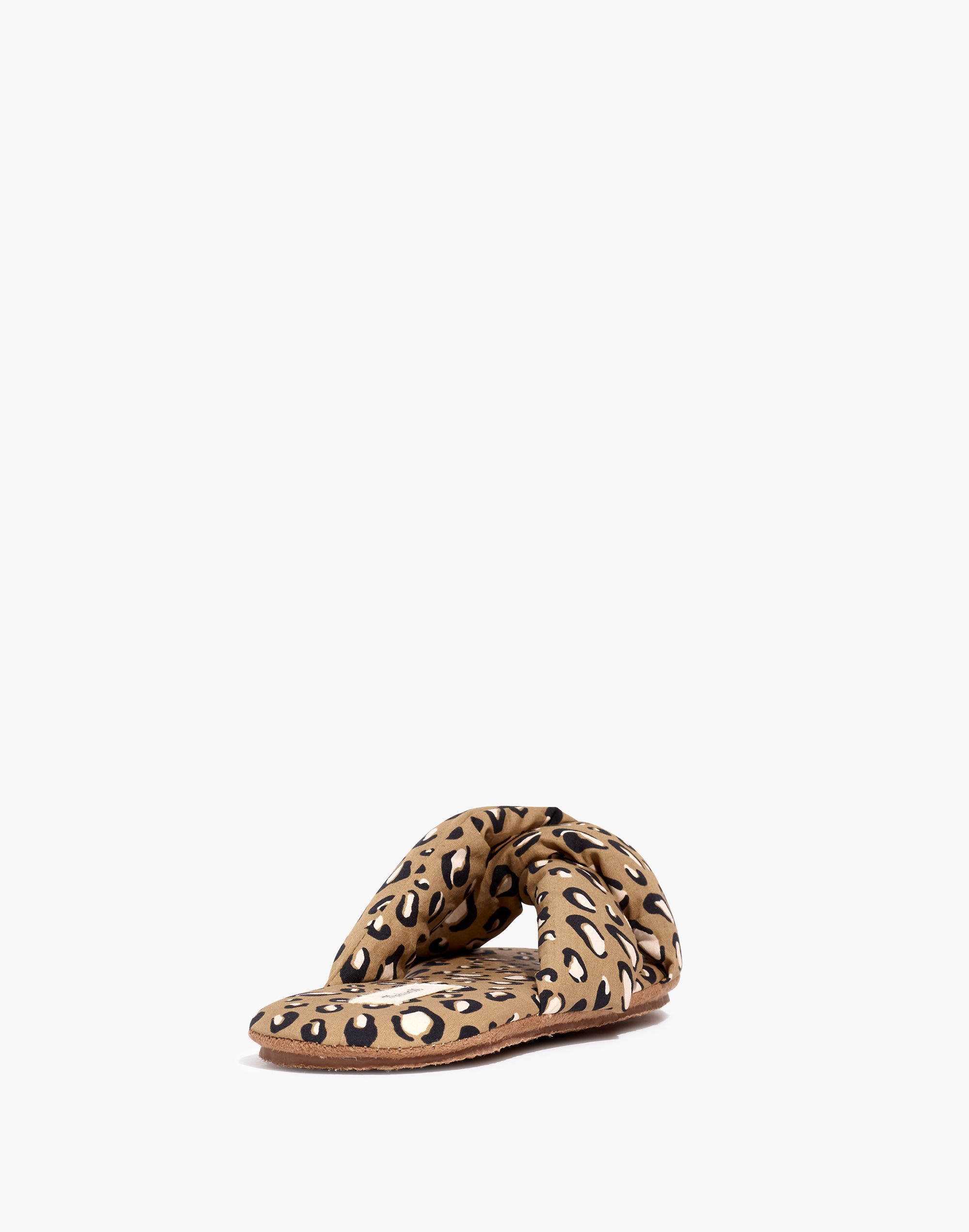 Crisscross Scuff Slippers in Animal Print