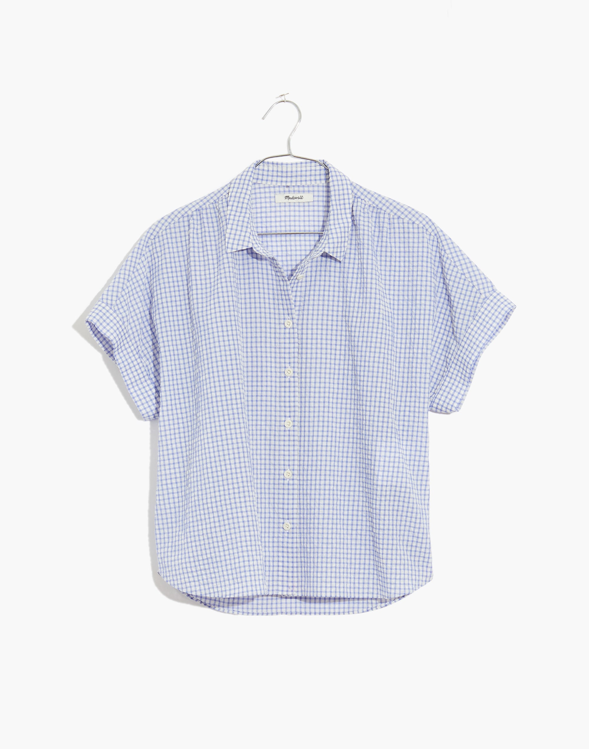 Plus Hilltop Shirt in Seersucker Gingham Check