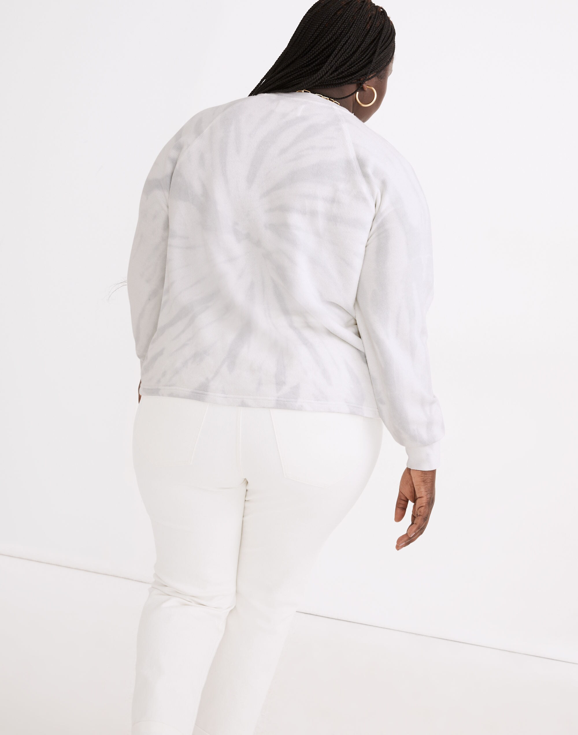 Plus MWL Tie-Dye Crop Sweatshirt Tee