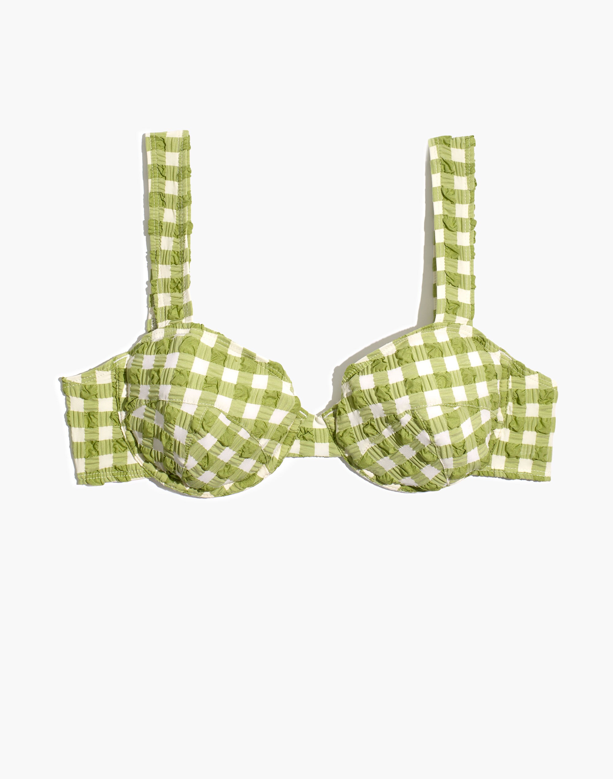 Madewell x Solid &amp; Striped&reg; Lilo Bikini Top in Textured Gingham