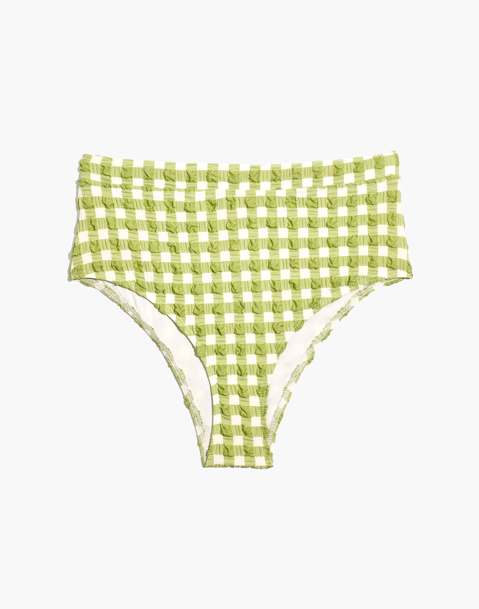 Madewell x Solid &amp; Striped&reg; Lilo High-Rise Bikini Bottom in Textured Gingham