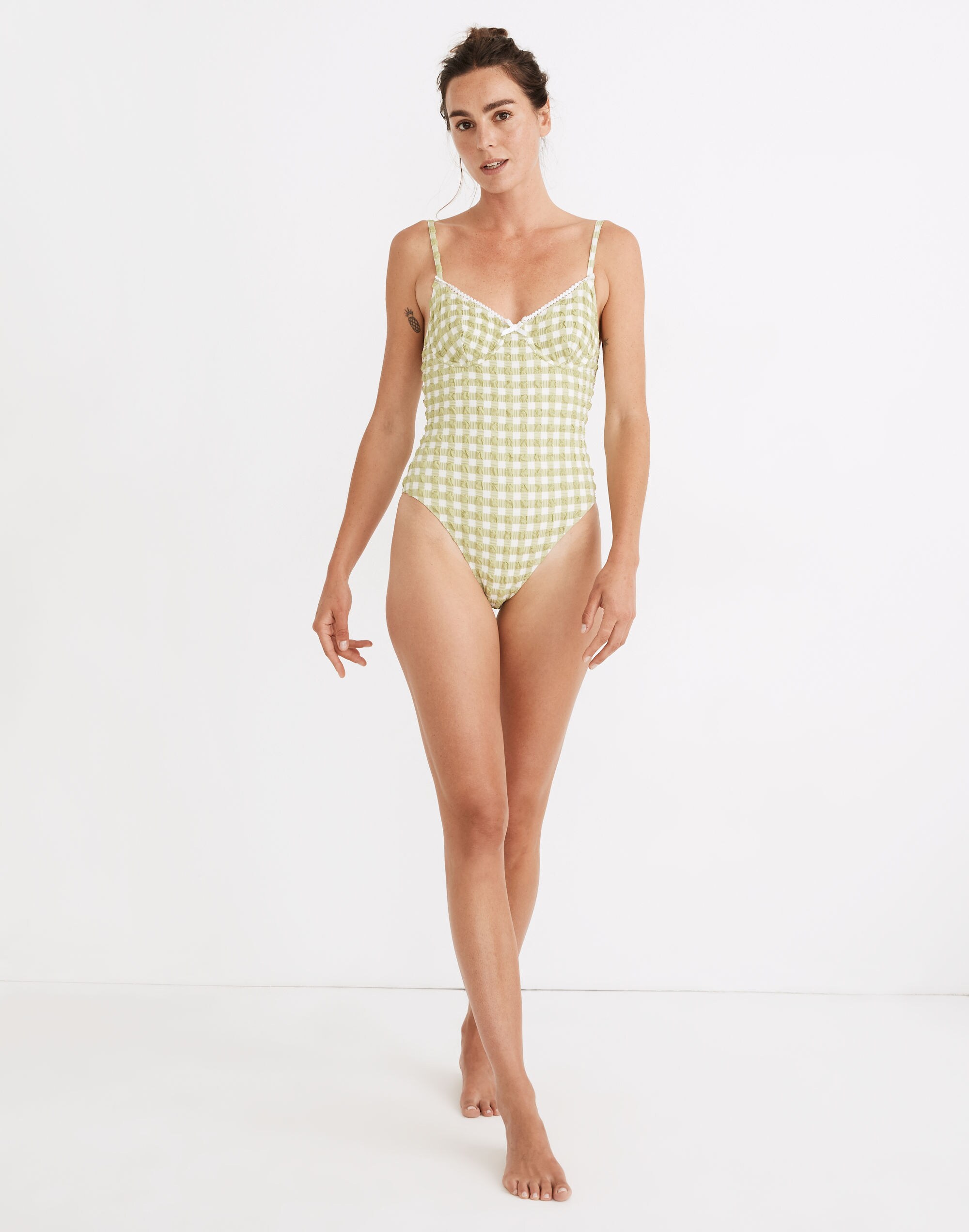 Madewell x Solid &amp; Striped&reg; Taylor One-Piece Swimsuit in Textural Gingham