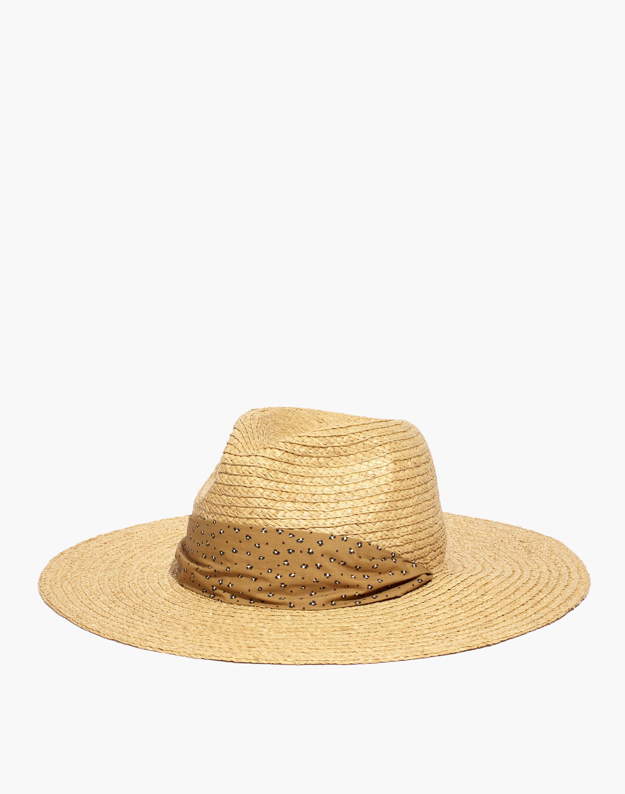 Scarf-Strap Straw Hat