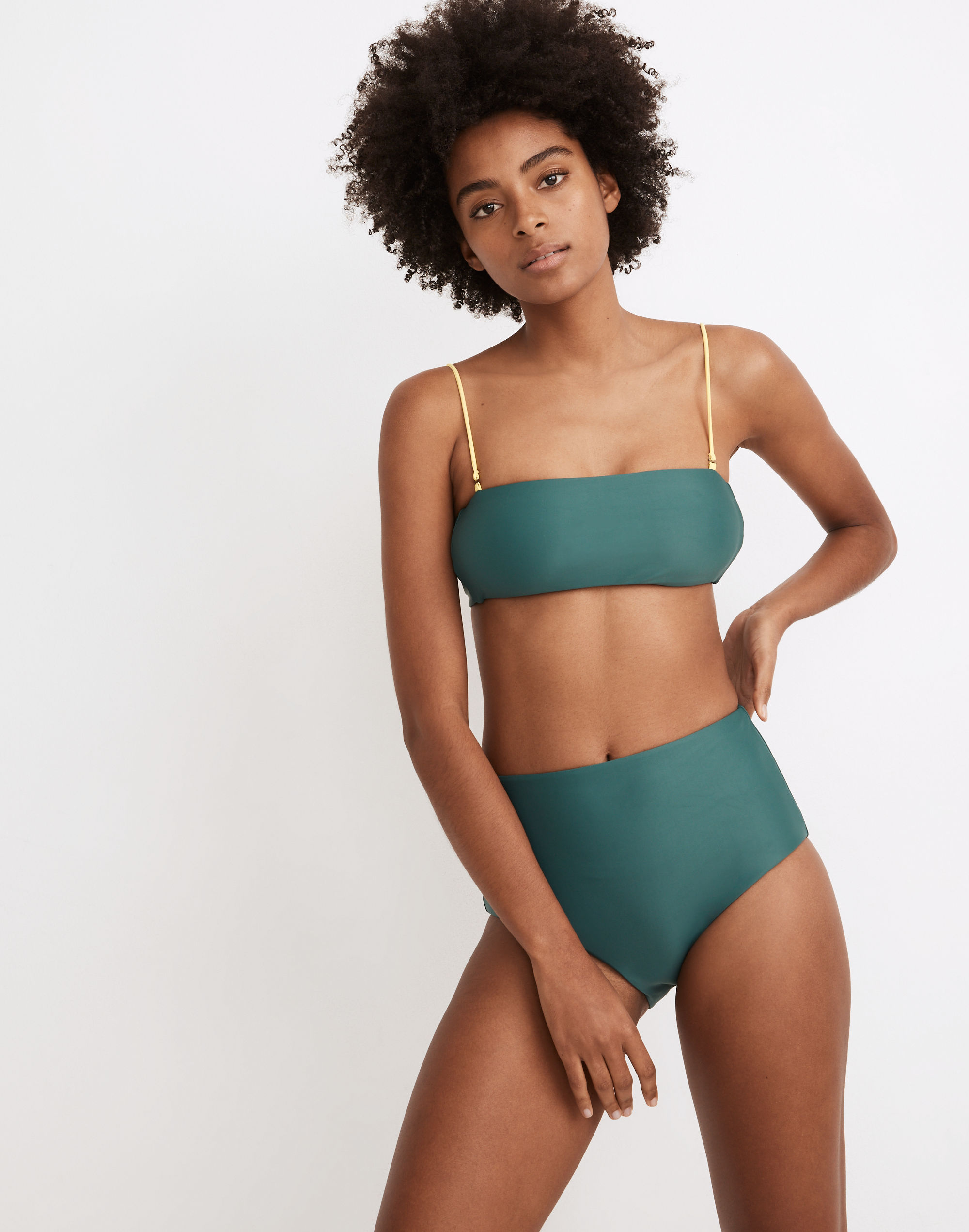 Madewell Second Wave Reversible Retro High-Waisted Bikini Bottom
