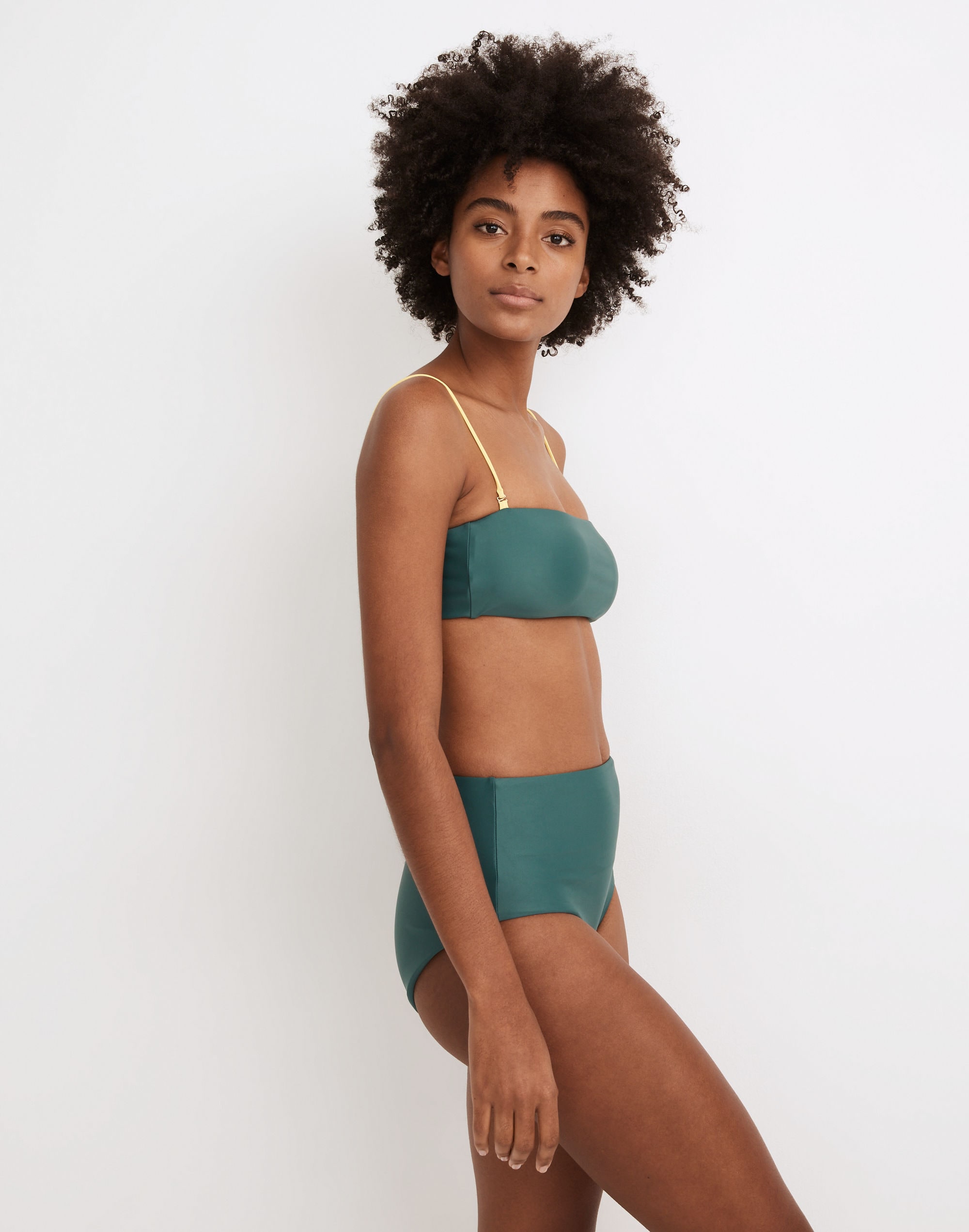 Madewell Second Wave Reversible Spaghetti-Strap Bandeau Bikini Top