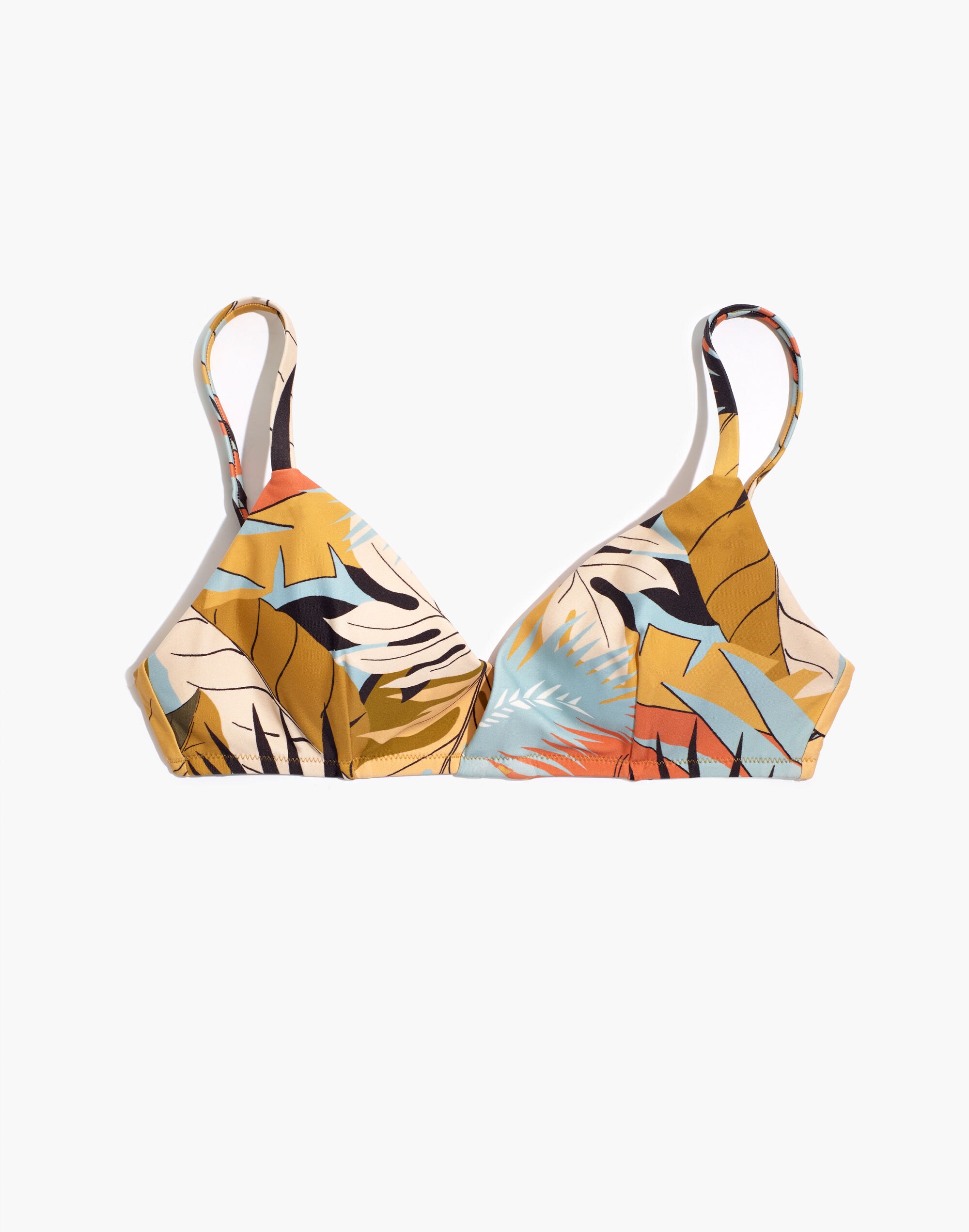 Madewell Second Wave Tie-Back Bikini Top in Tropical Vacation