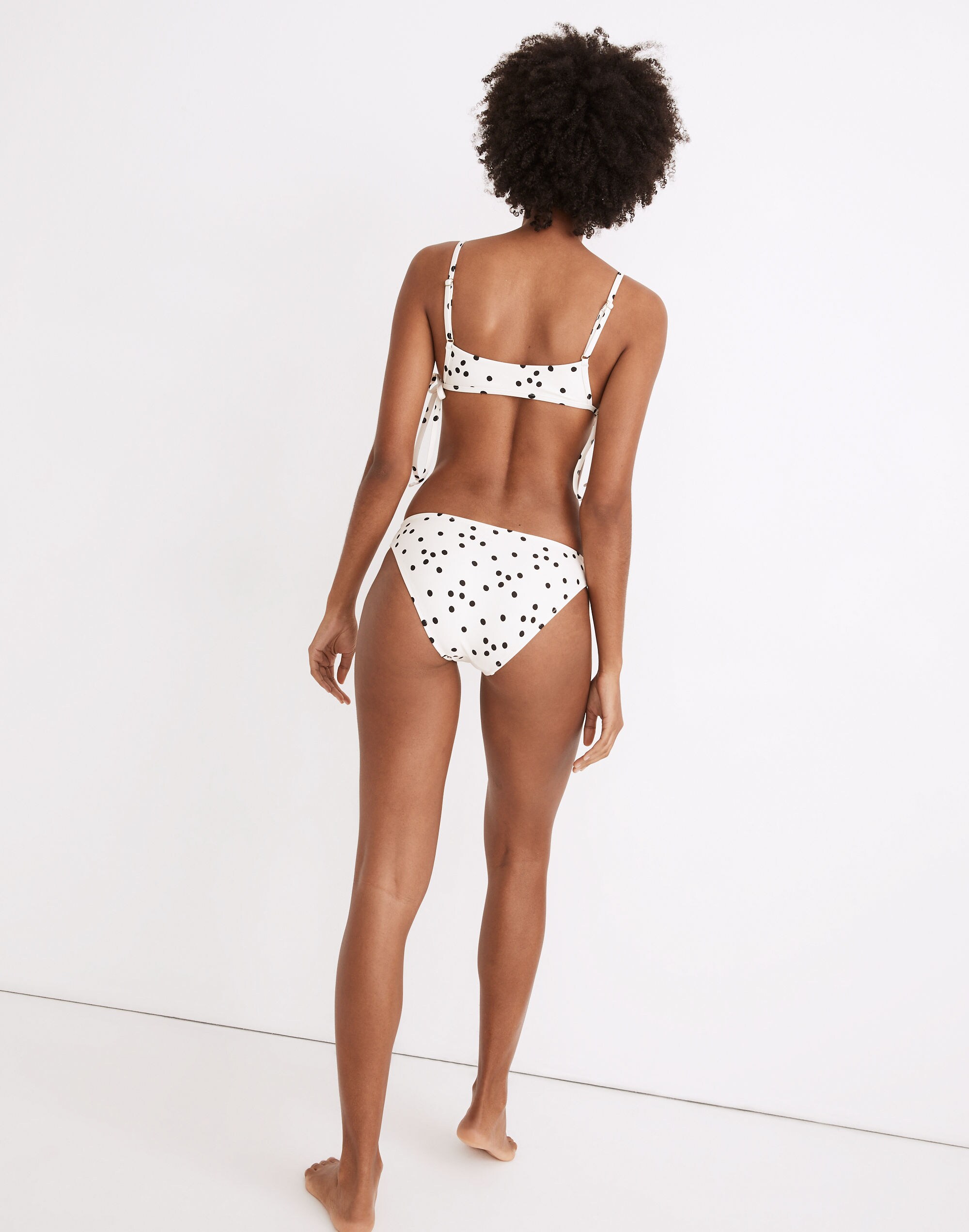 Madewell Second Wave Classic Bikini Bottom in Dot Toss
