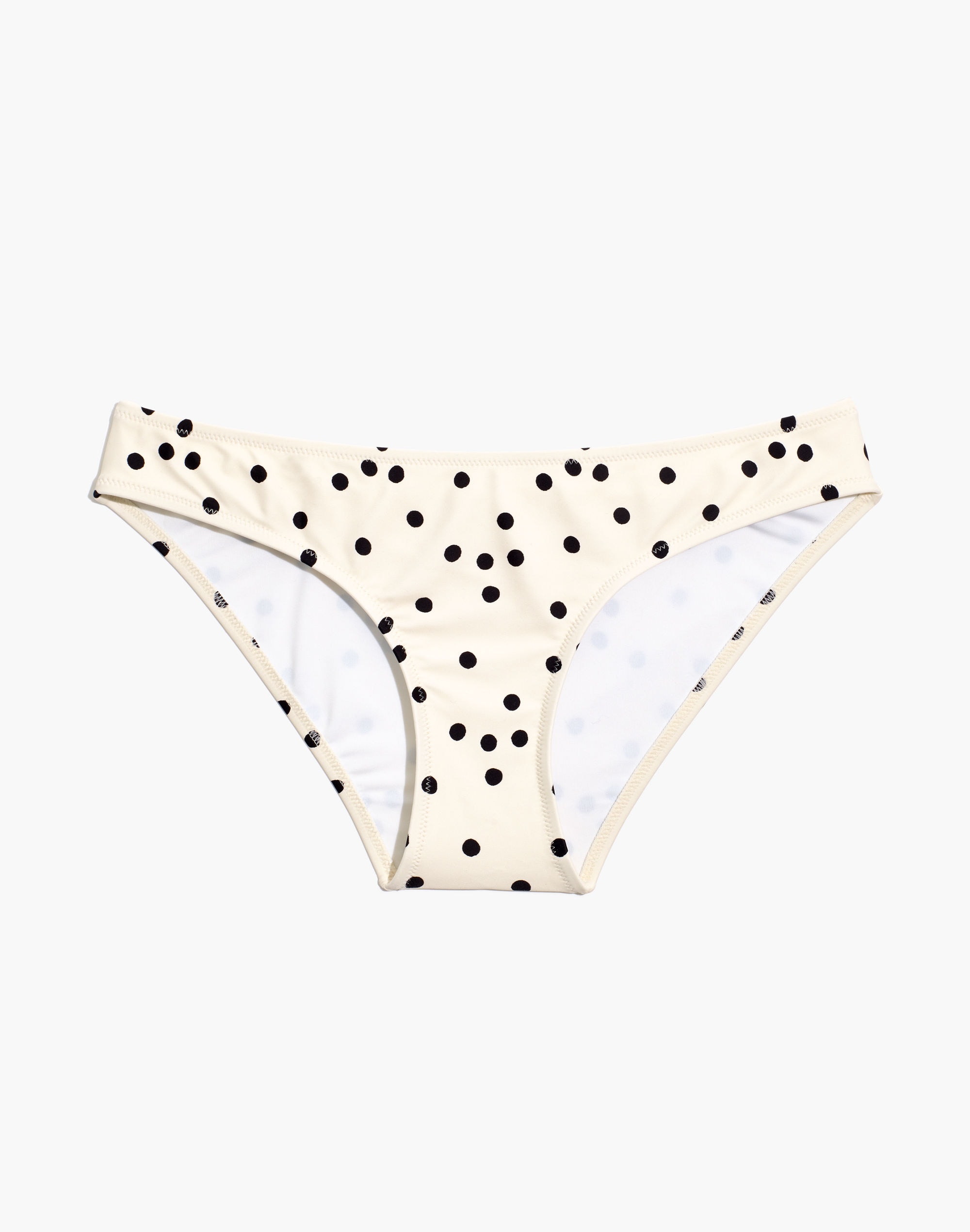 Madewell Second Wave Classic Bikini Bottom in Dot Toss