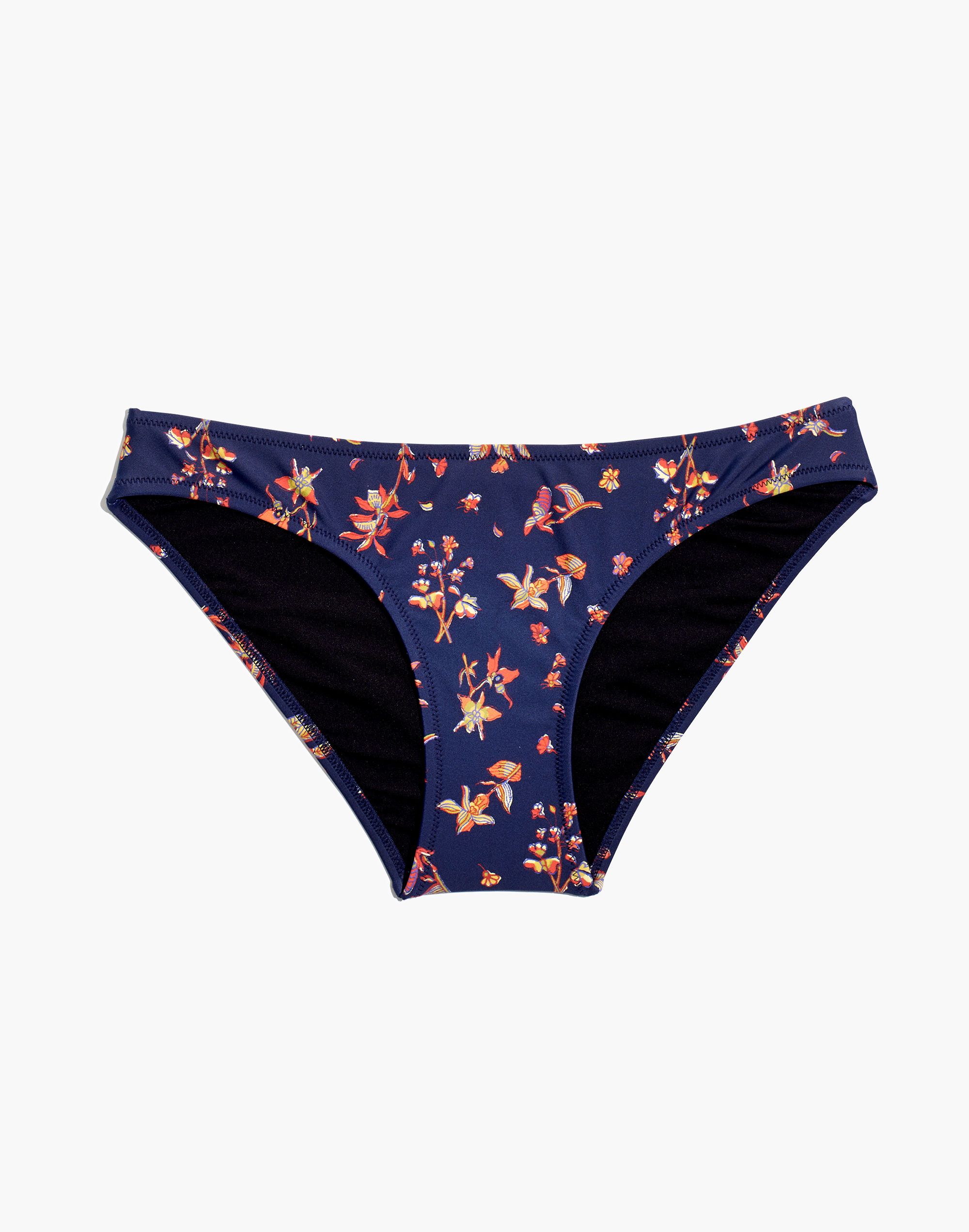 Madewell Second Wave Classic Bikini Bottom in Floral Reef