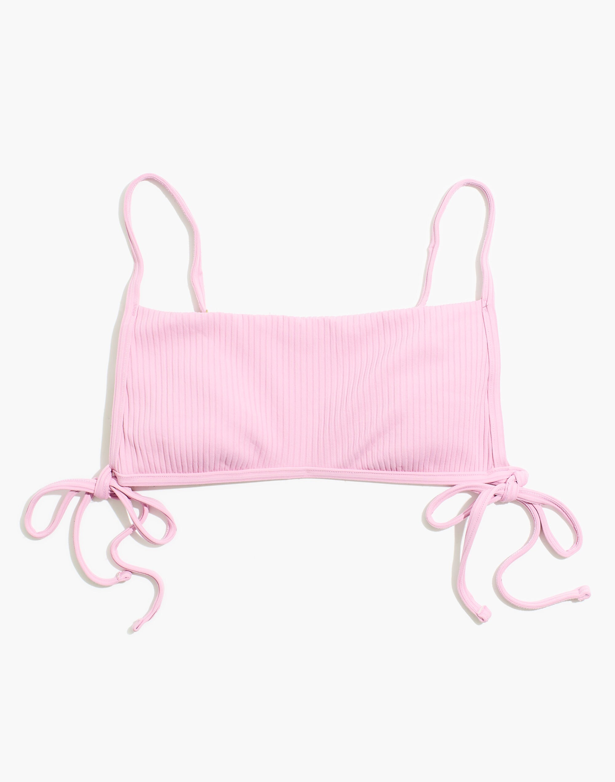 Madewell Second Wave Ribbed Side-Tie Bikini Top