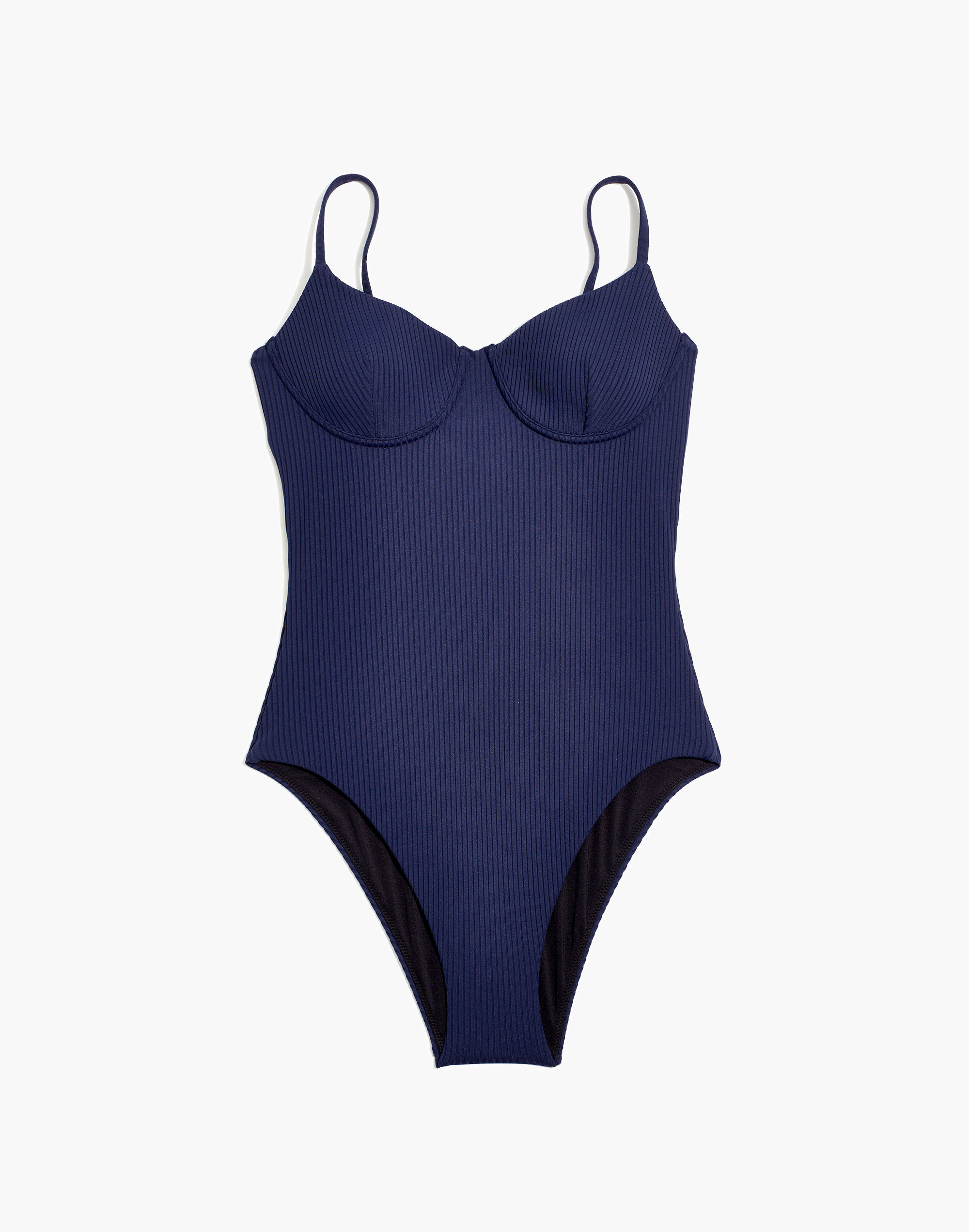 Madewell Second Wave Ribbed Seamed One-Piece Swimsuit