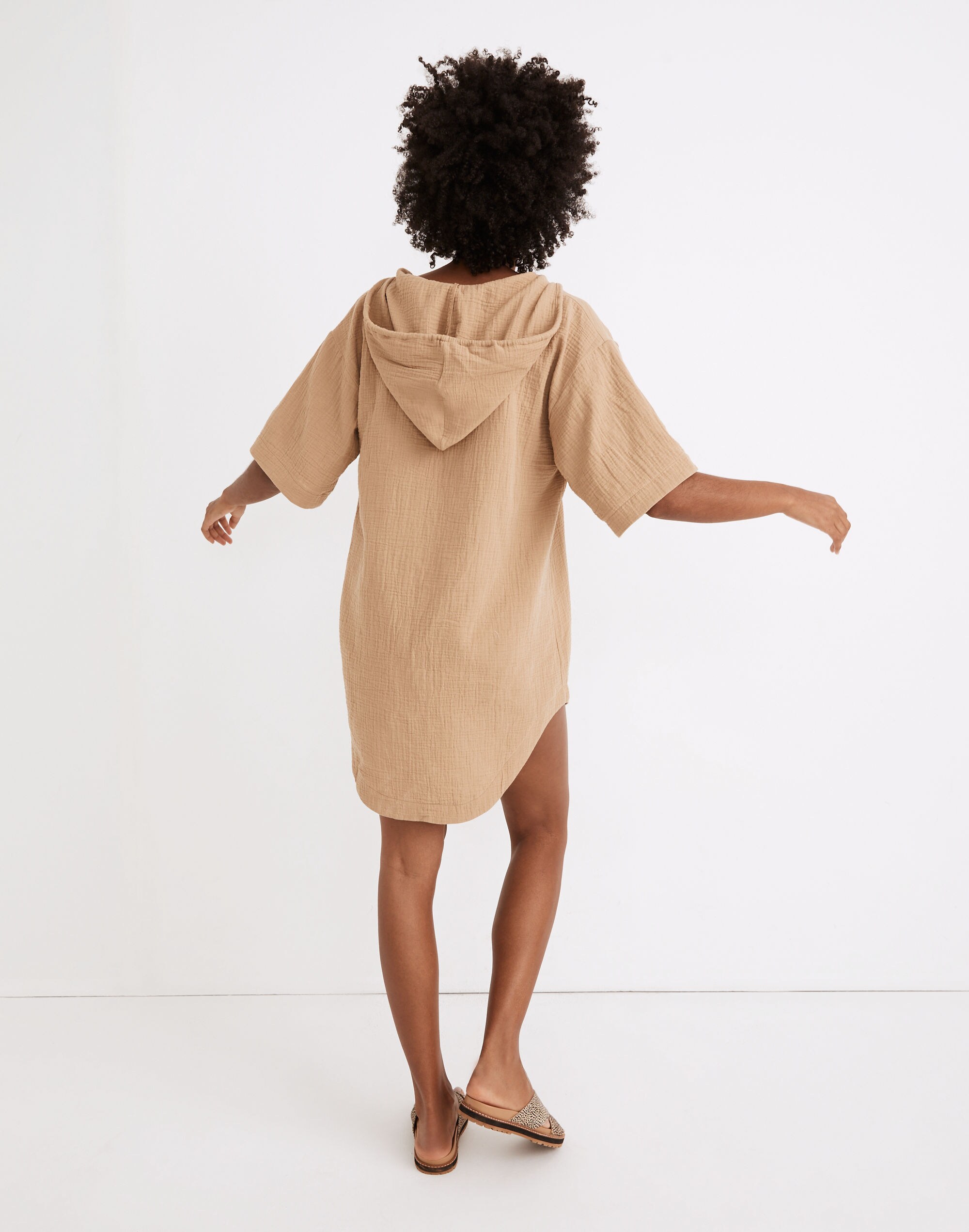 Hooded Cover-Up Tunic Dress