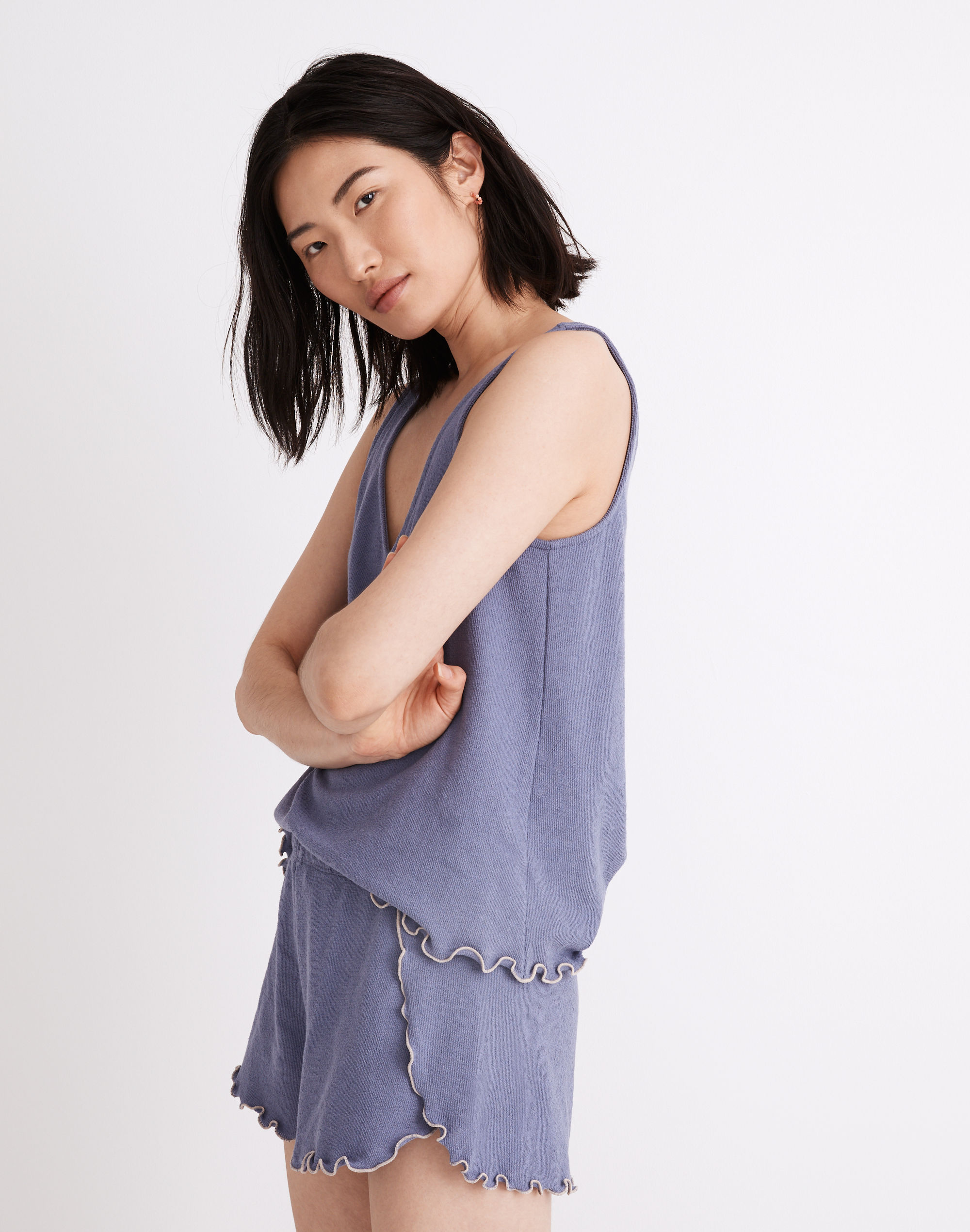 Terrycloth Knit Pajama Shorts