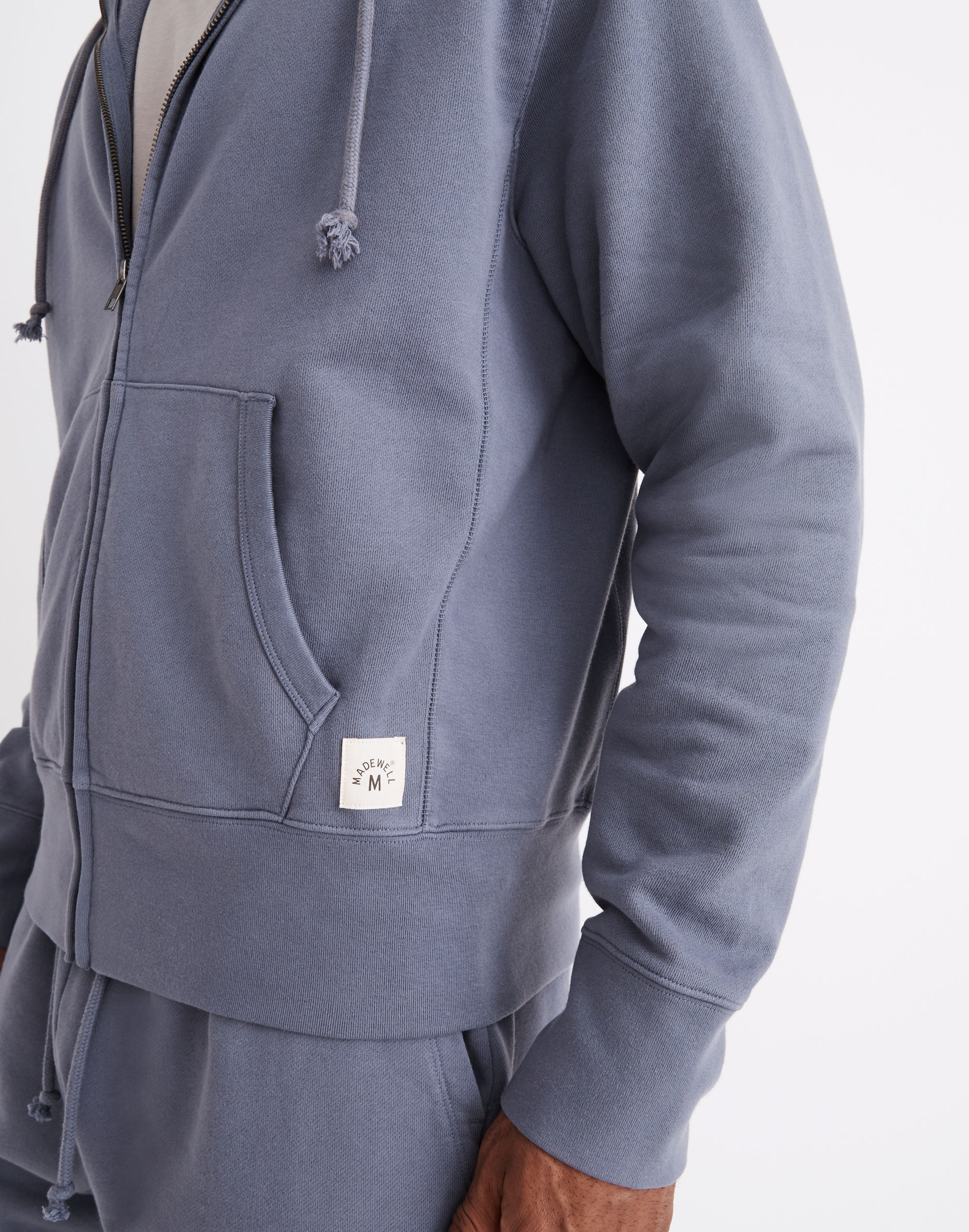 Retrolight Terry Hoodie Zip-Front Sweatshirt