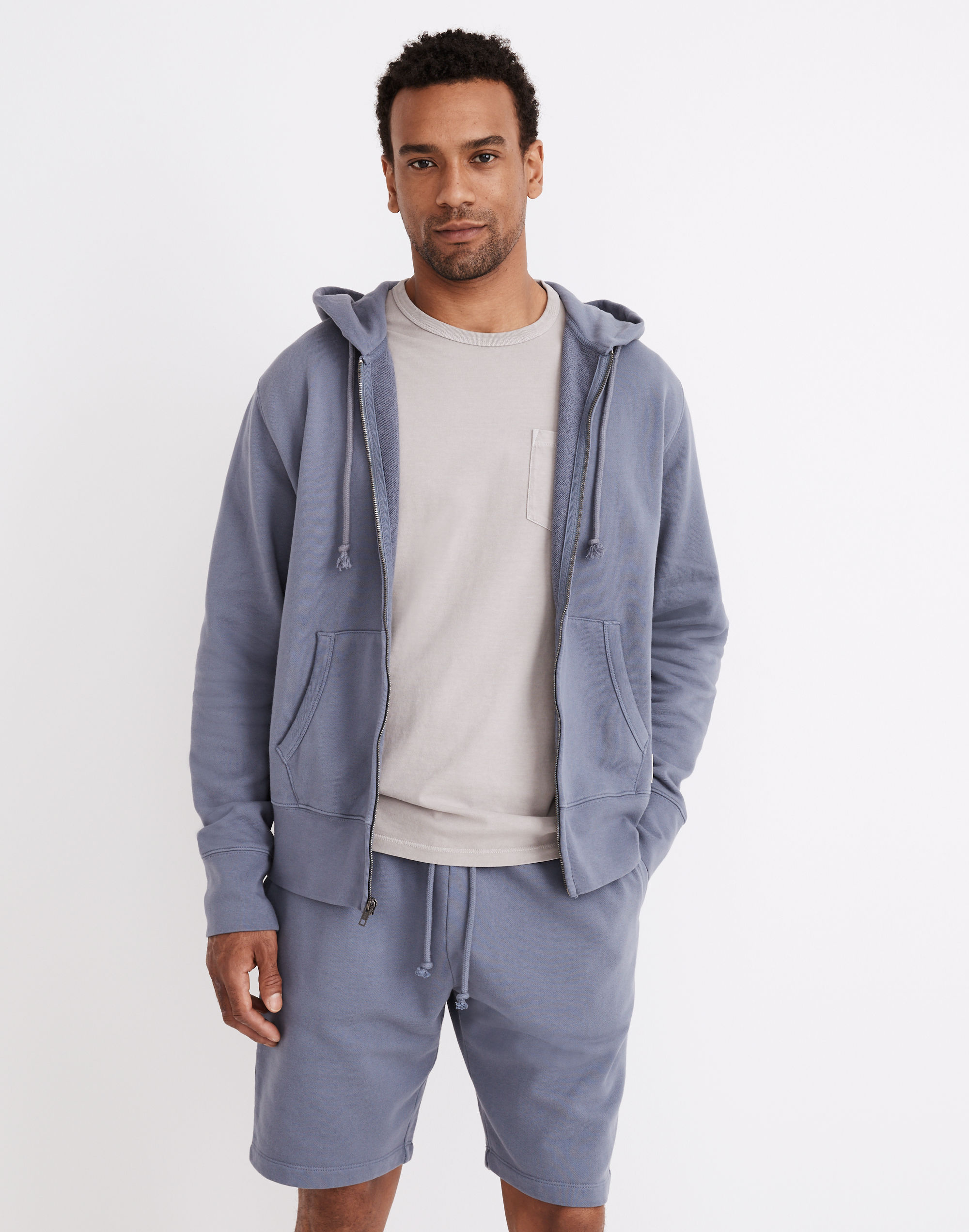 Retrolight Terry Hoodie Zip-Front Sweatshirt