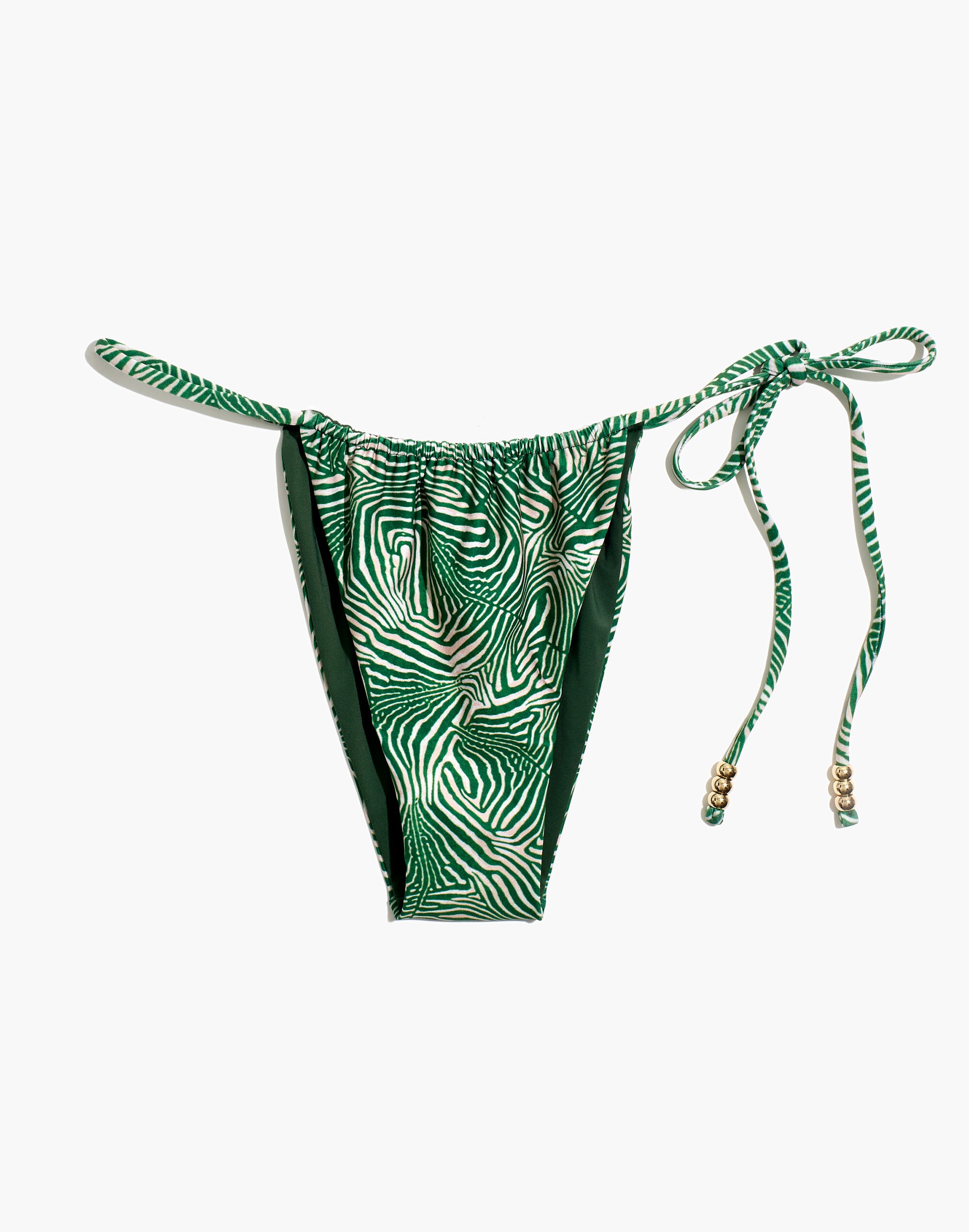 Palm Viper Drawstring Bikini Bottom in Amazonia