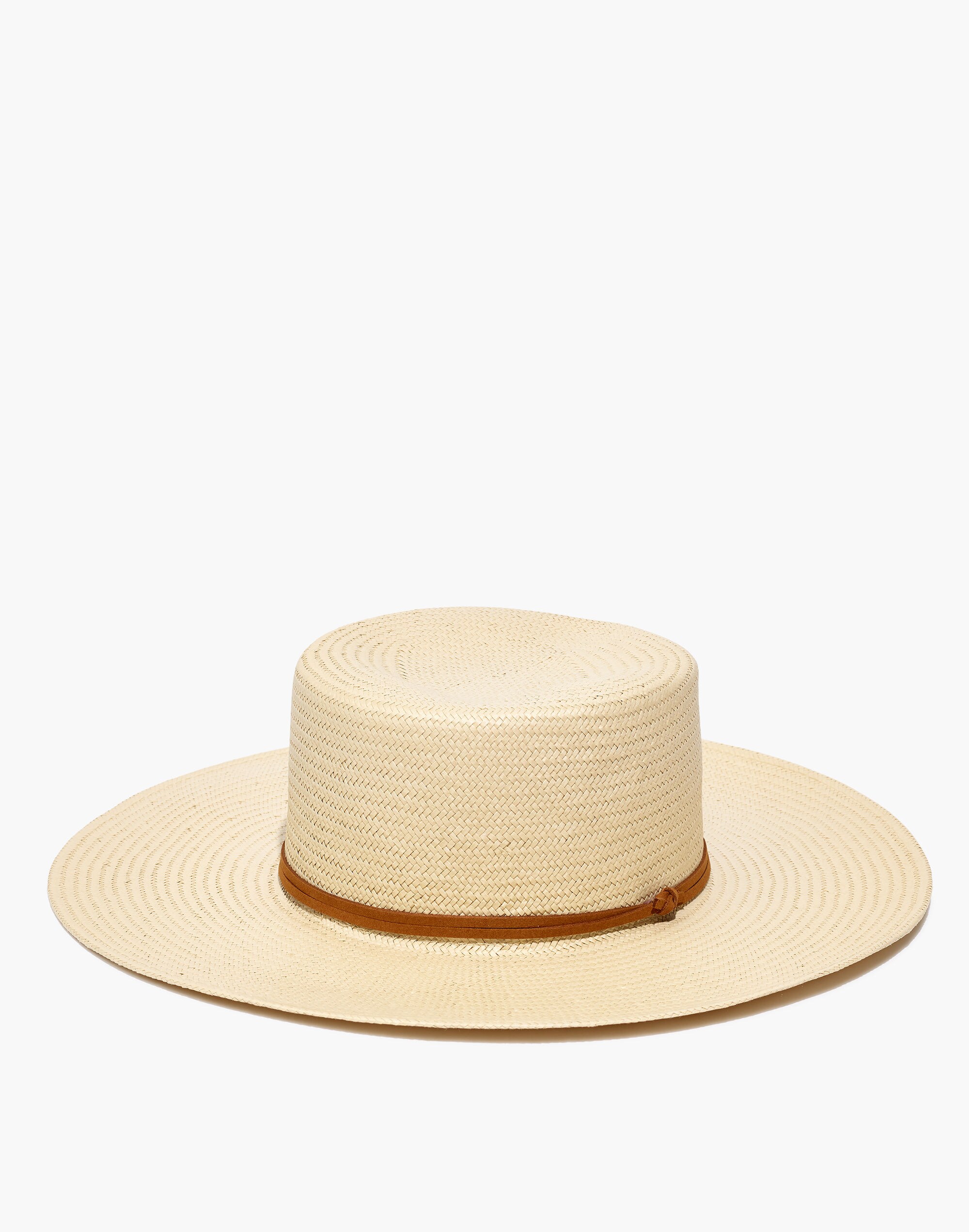 madewell x biltmore&reg; straw wide-brimmed boater hat
