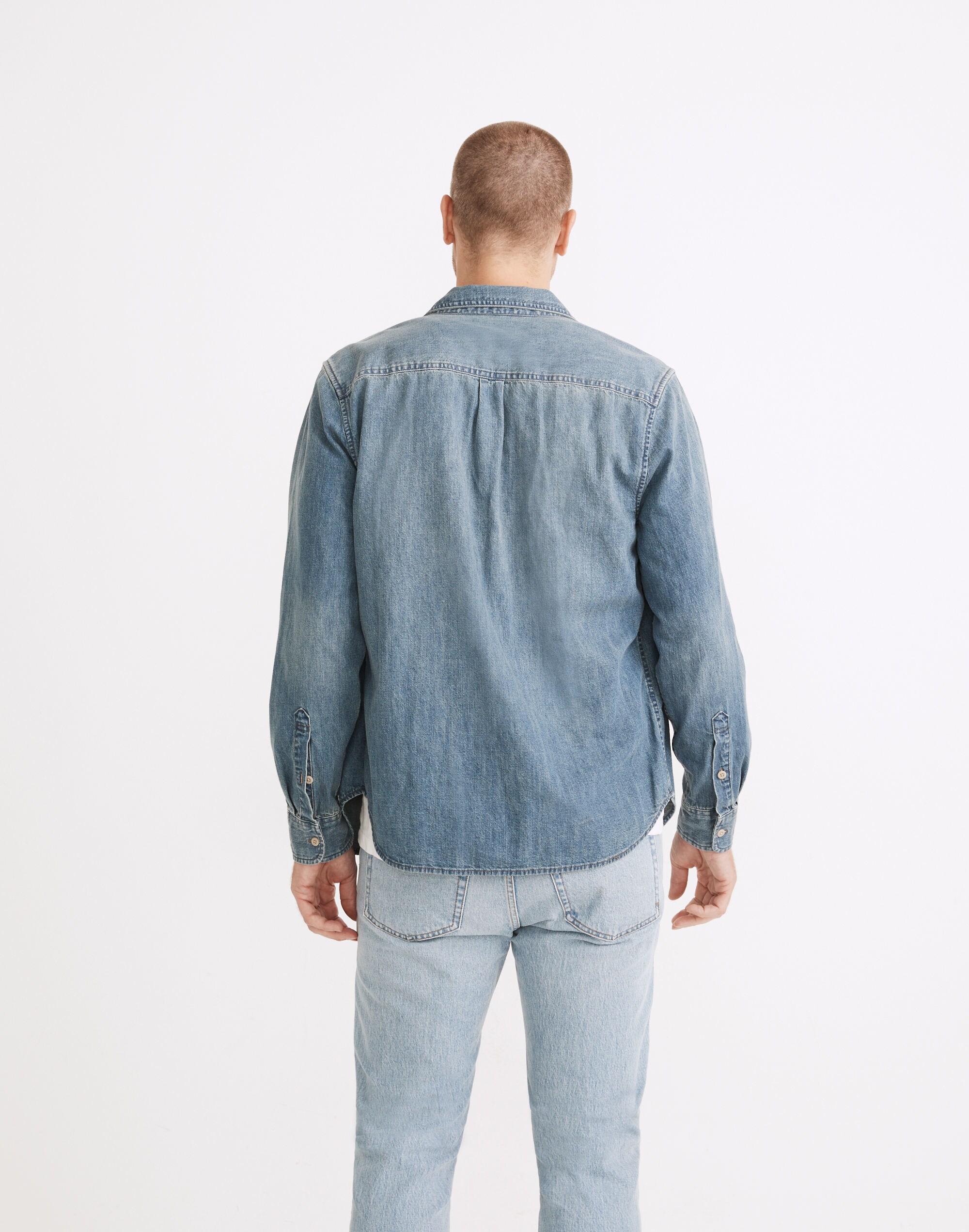 Denim Perfect Long-Sleeve Shirt in Tomkins Wash