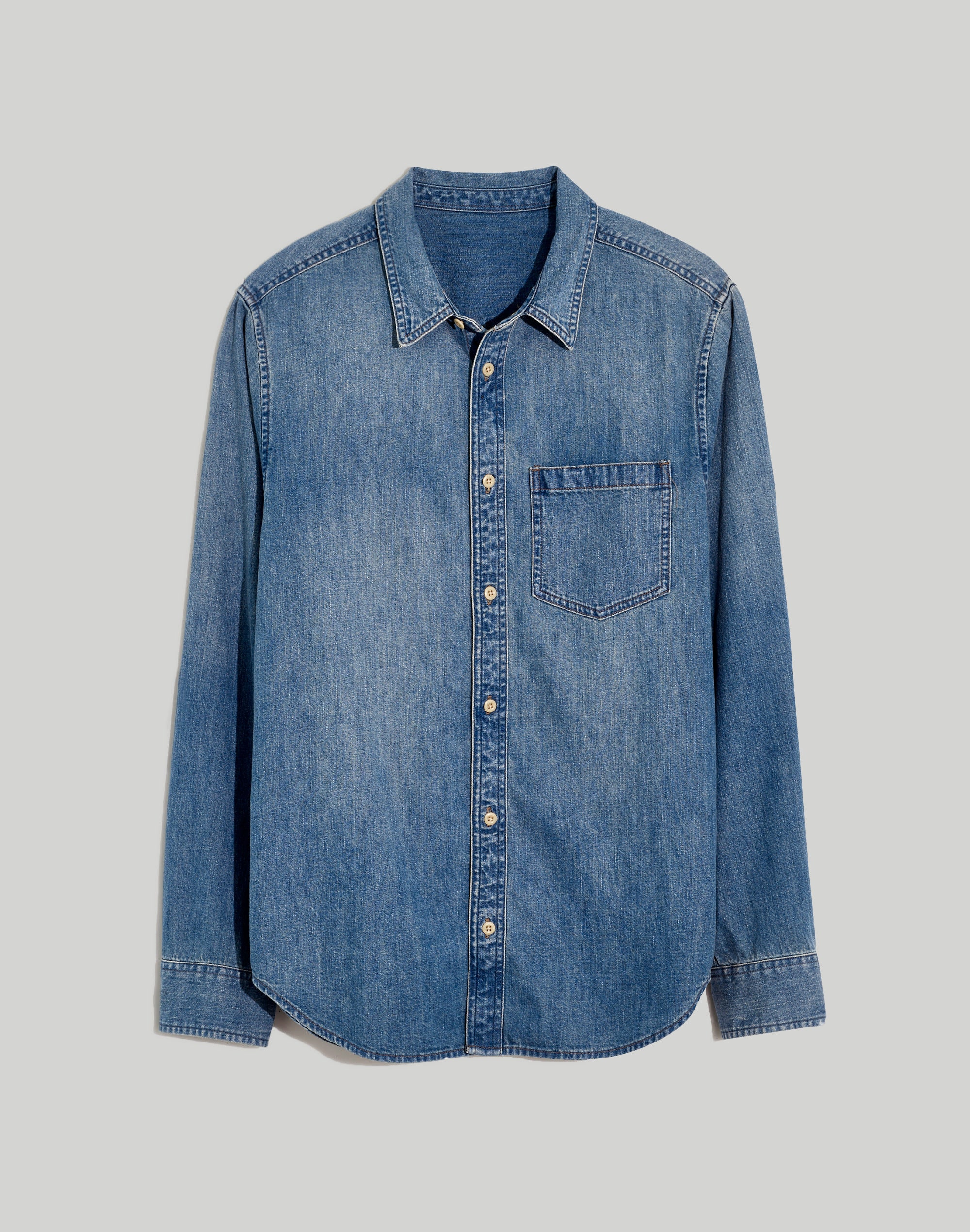 Denim Perfect Long-Sleeve Shirt in Tomkins Wash