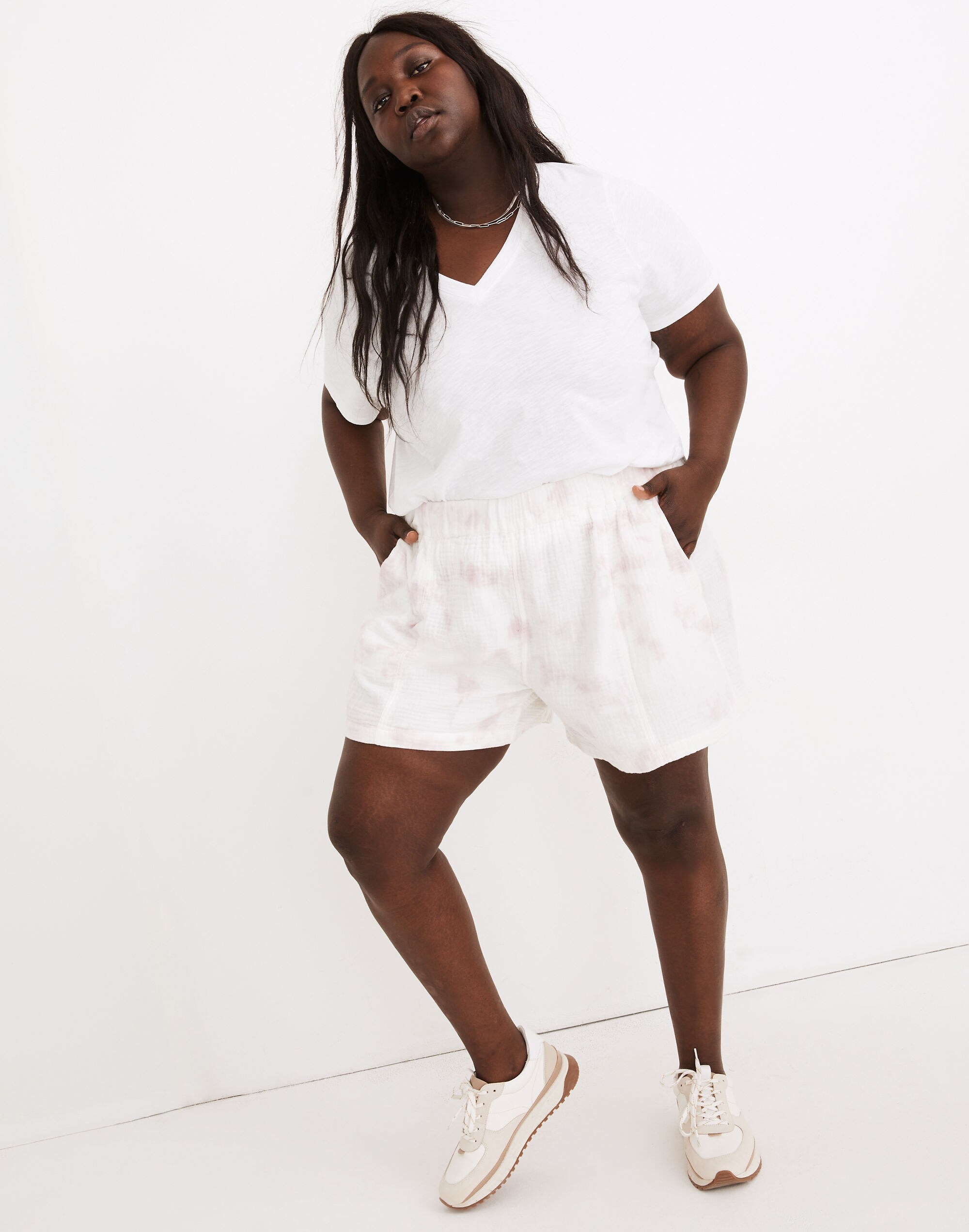 Plus Tie-Dye Lightspun Easy Pull-On Shorts