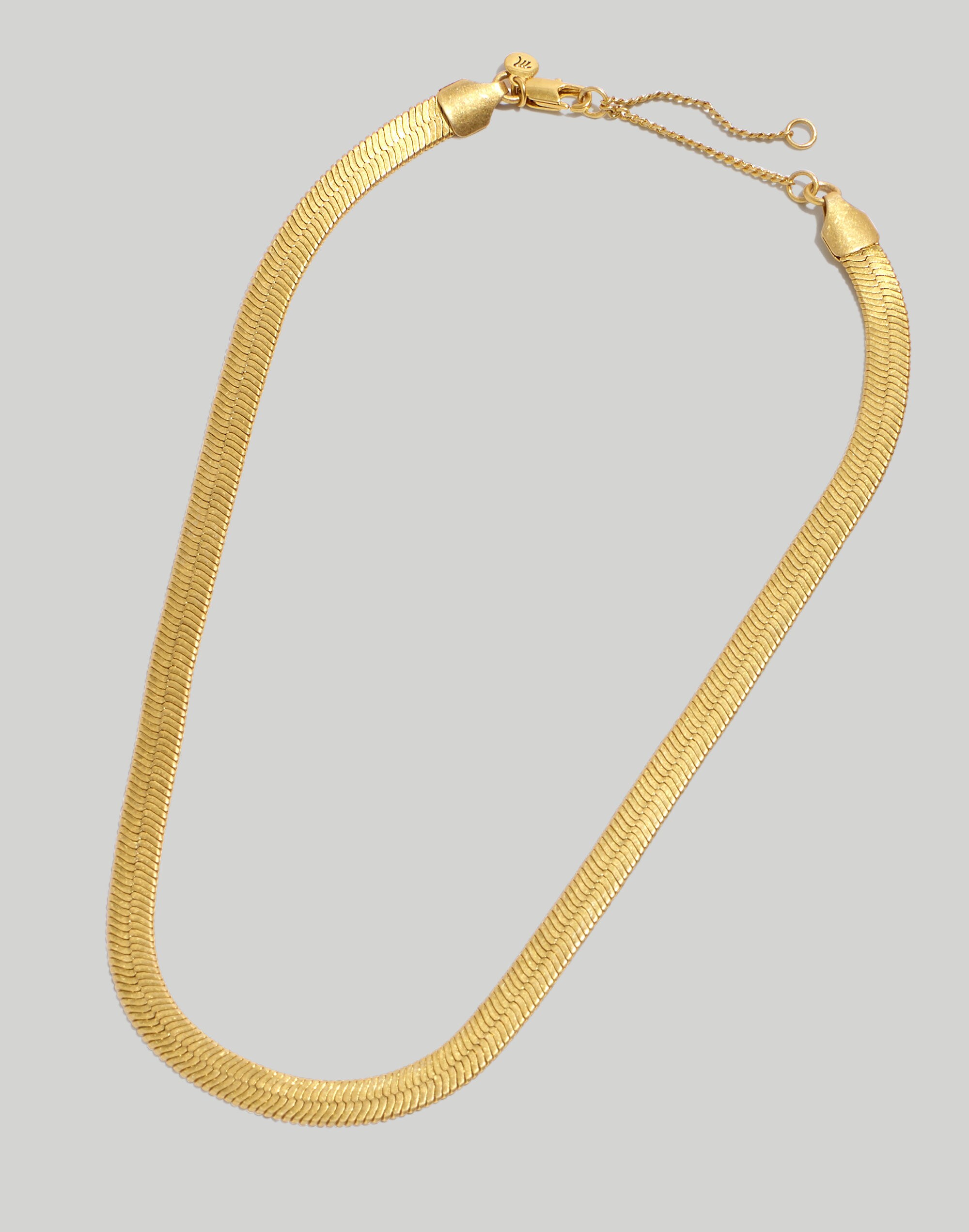 Chunky Herringbone Chain Necklace