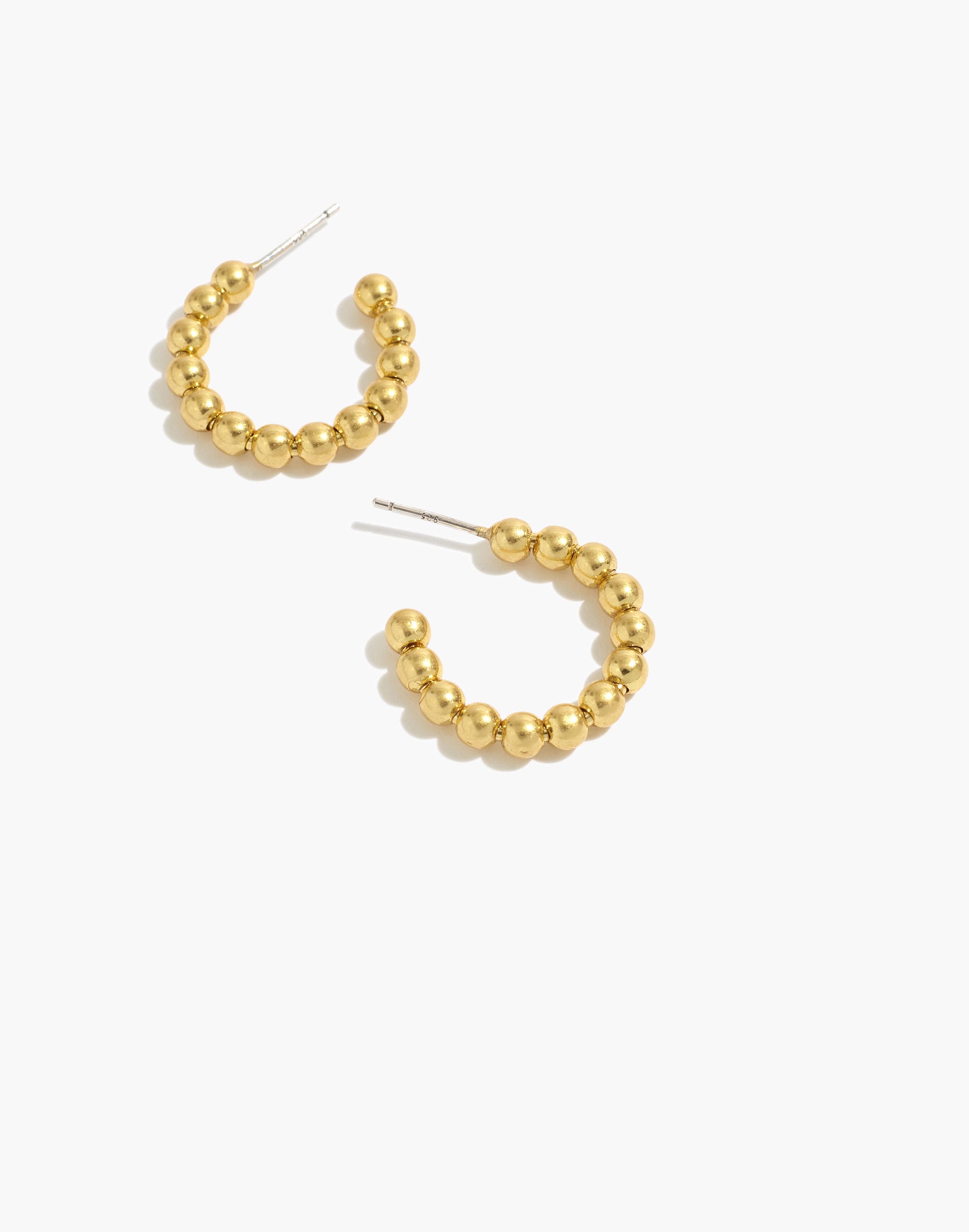 Beaded Chunky Medium Hoop Earrings