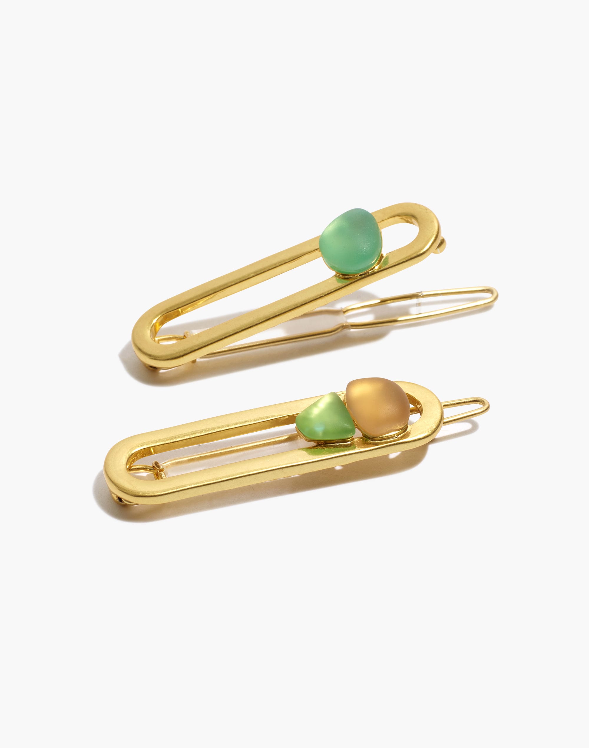 two-pack seaglass hair clips