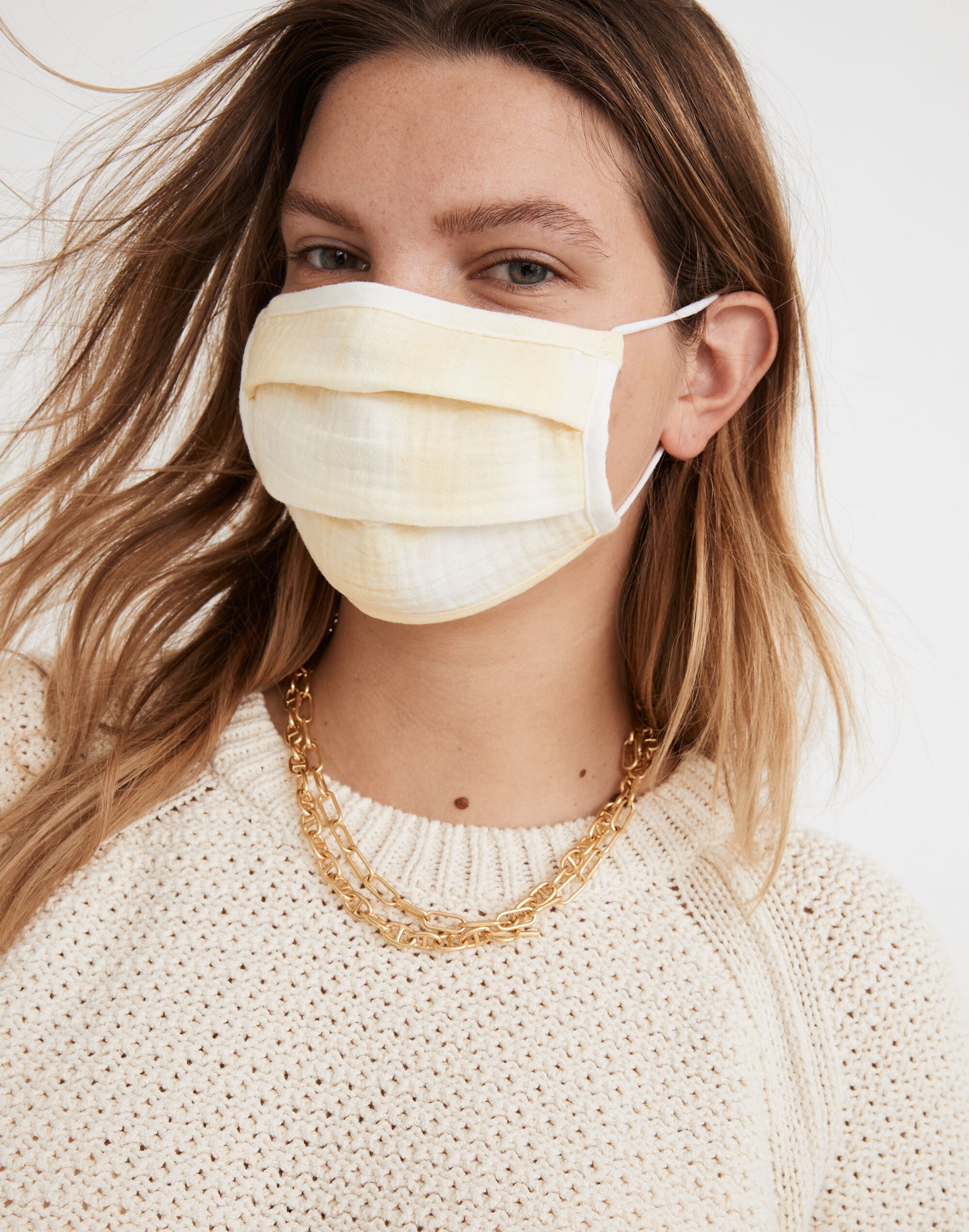 Three-Pack Tie-Dye Lightspun Pleated Adjustable Face Masks