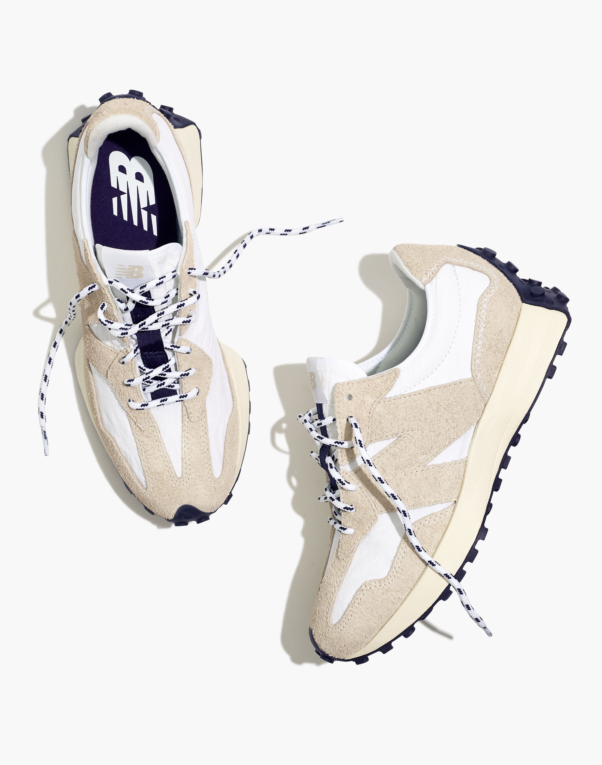 New Balance&reg; Suede 327 Sneakers in Moonbeam and White