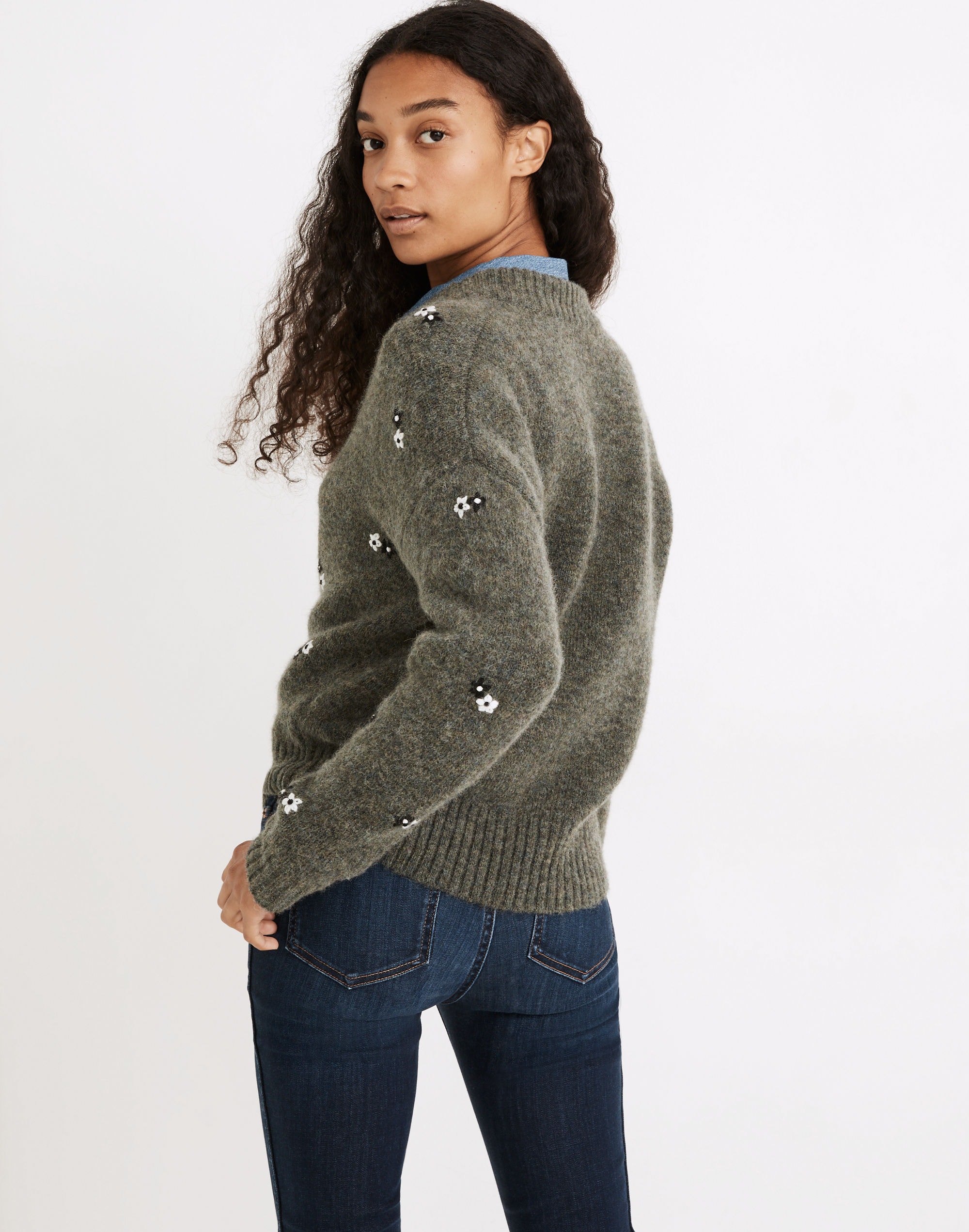 Embroidered Enfield Half-Zip Sweater