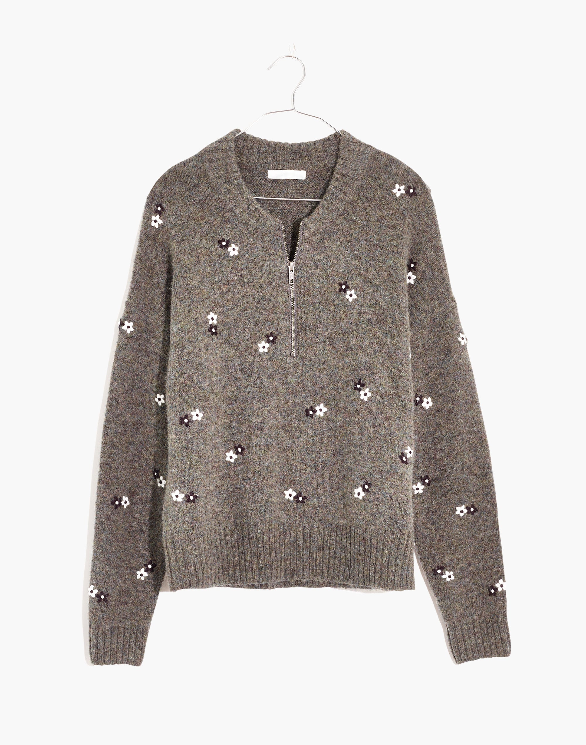 Embroidered Enfield Half-Zip Sweater