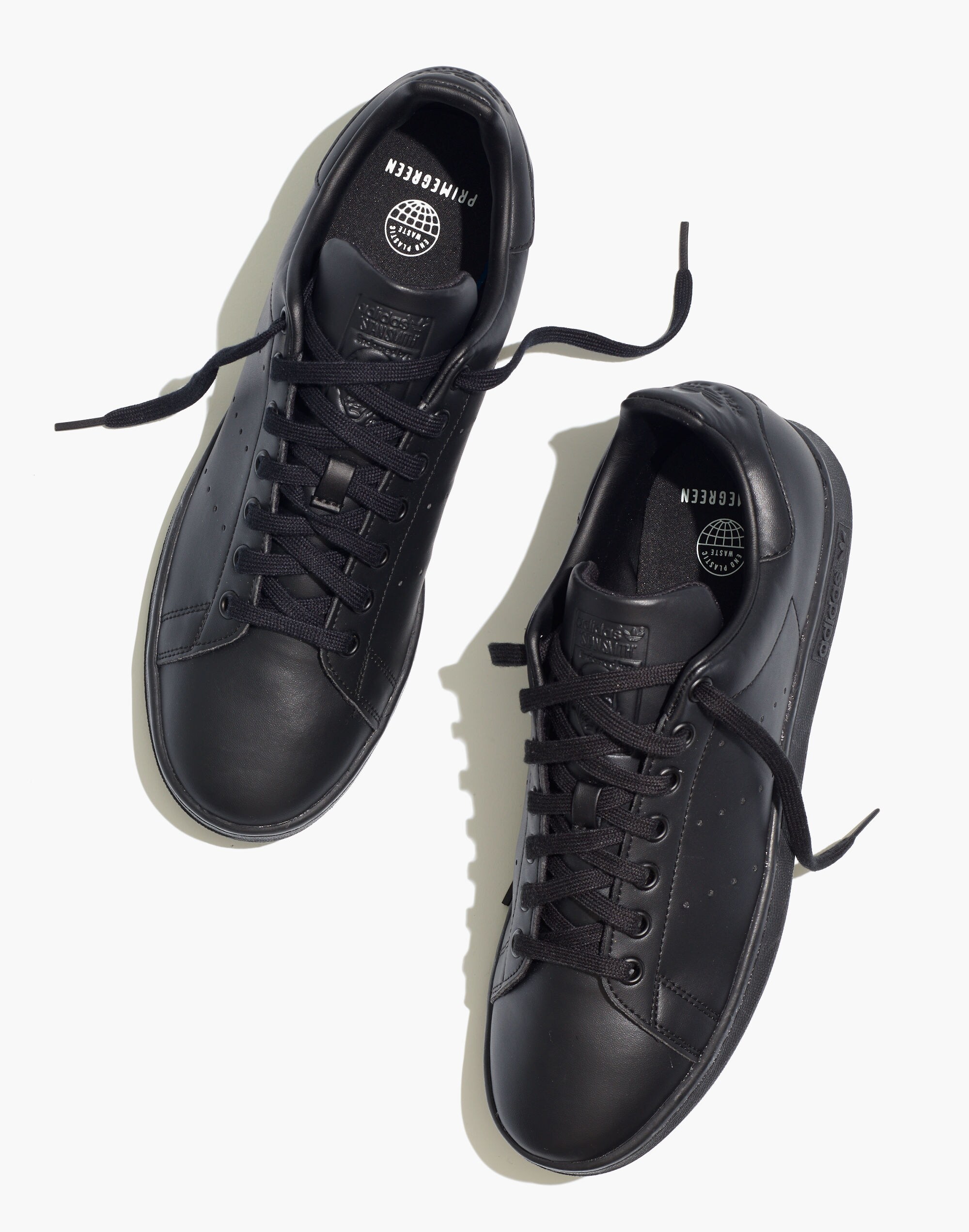 Adidas&reg; Leather Stan Smith&trade; Lace-Up Sneakers in Black on Black