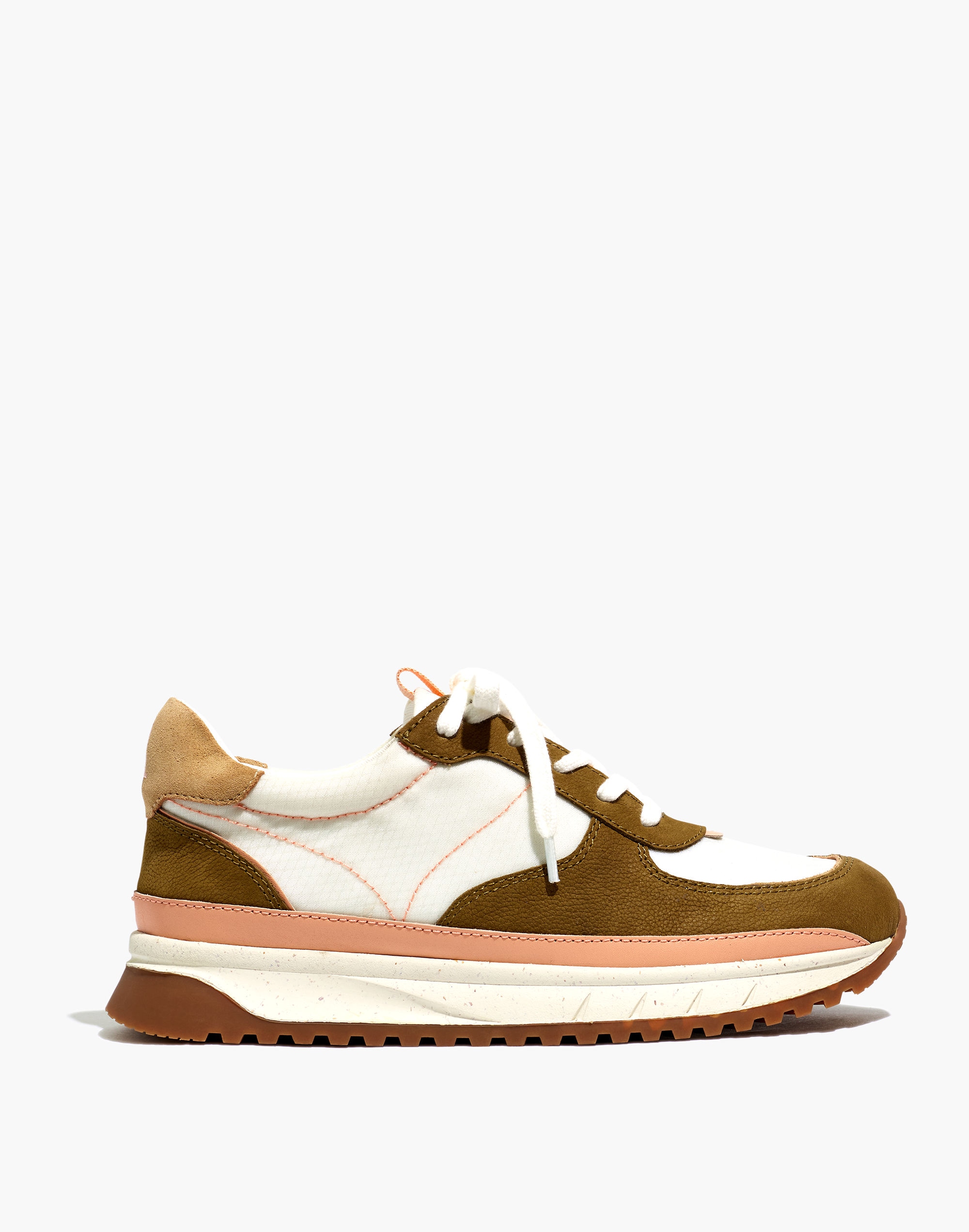 Kickoff Trainer Sneakers in Ripstop Nylon and Leather