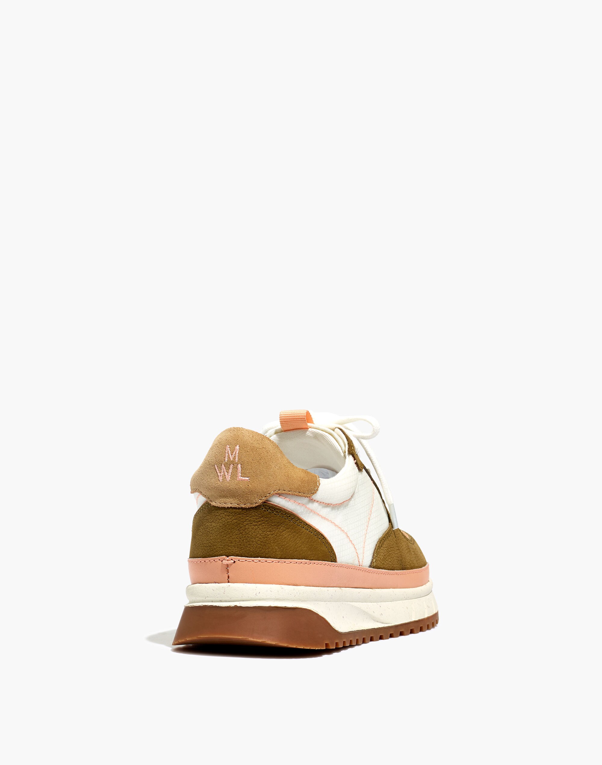 Kickoff Trainer Sneakers in Ripstop Nylon and Leather