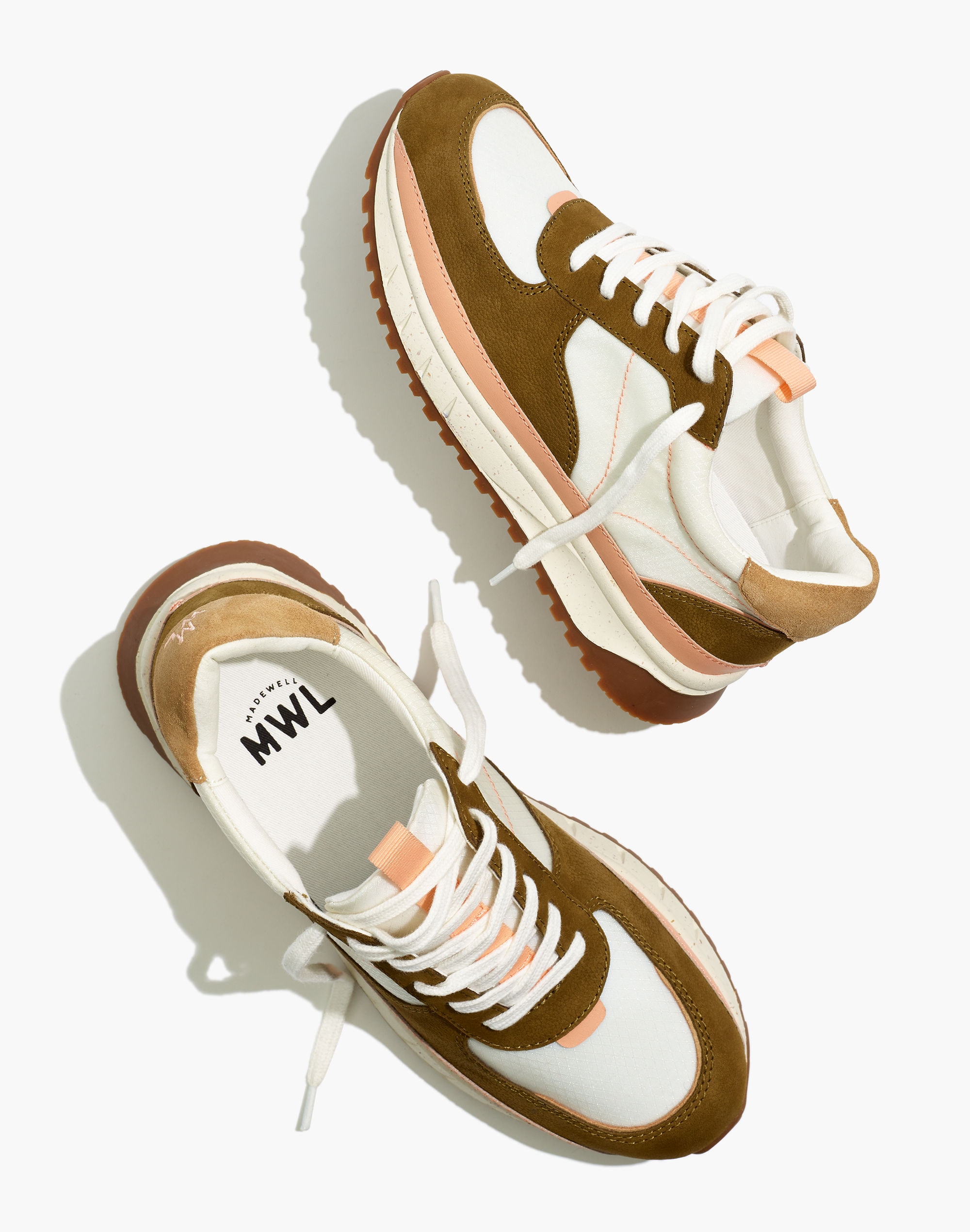 Kickoff Trainer Sneakers in Ripstop Nylon and Leather