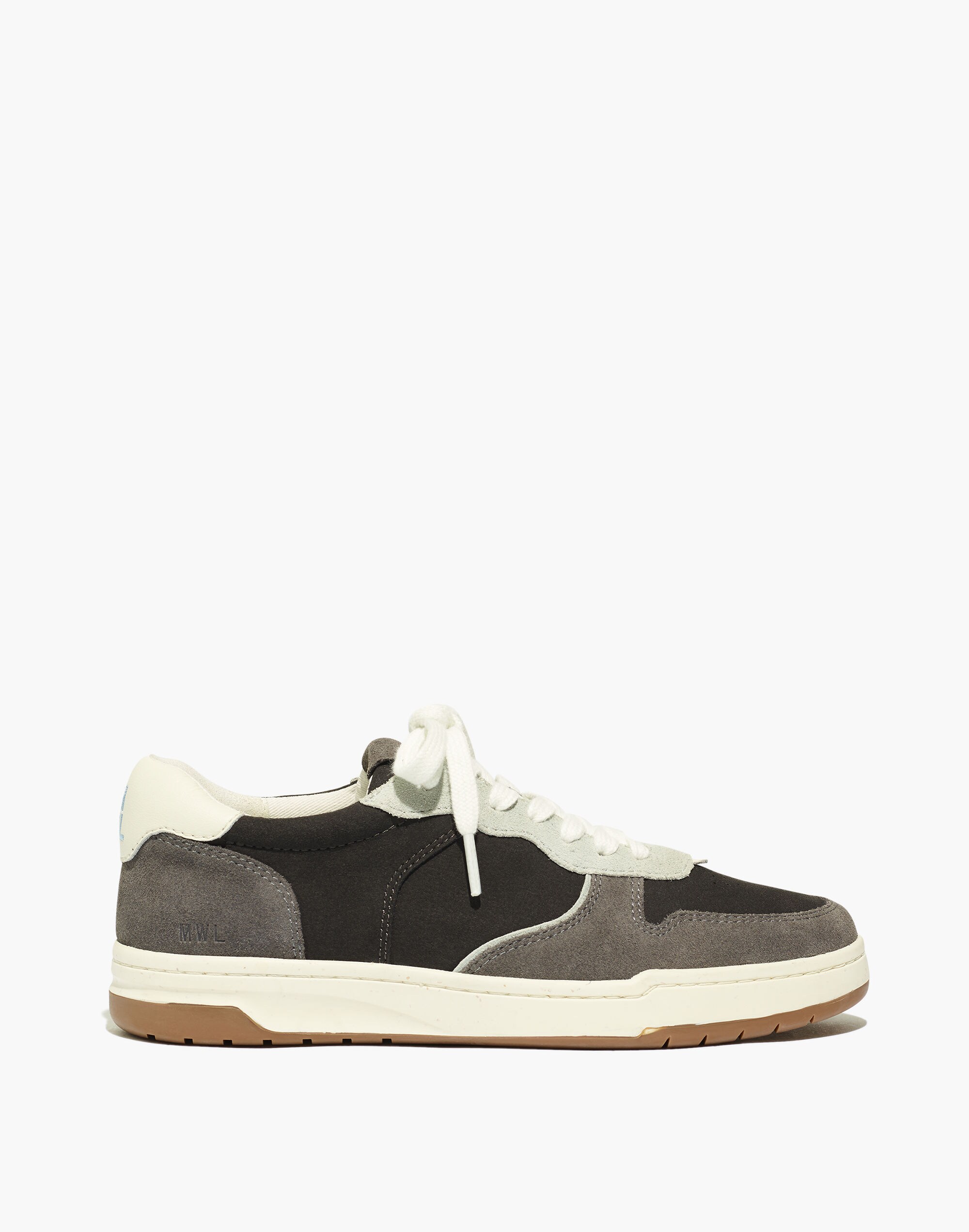 Court Sneakers in Dark Colorblock Nubuck and Suede