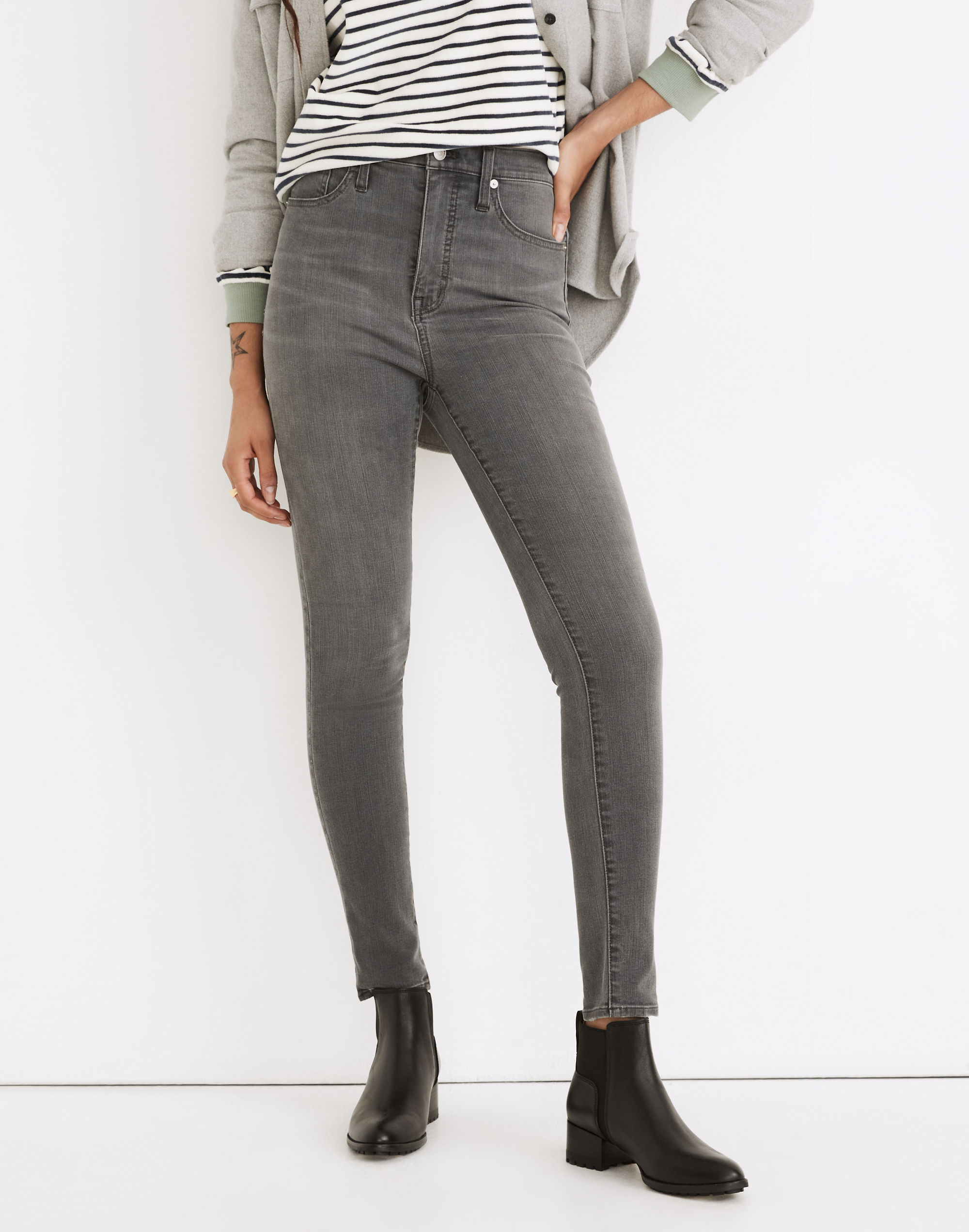 11" High-Rise Skinny Jeans in Levin Wash: Retro Pocket Edition