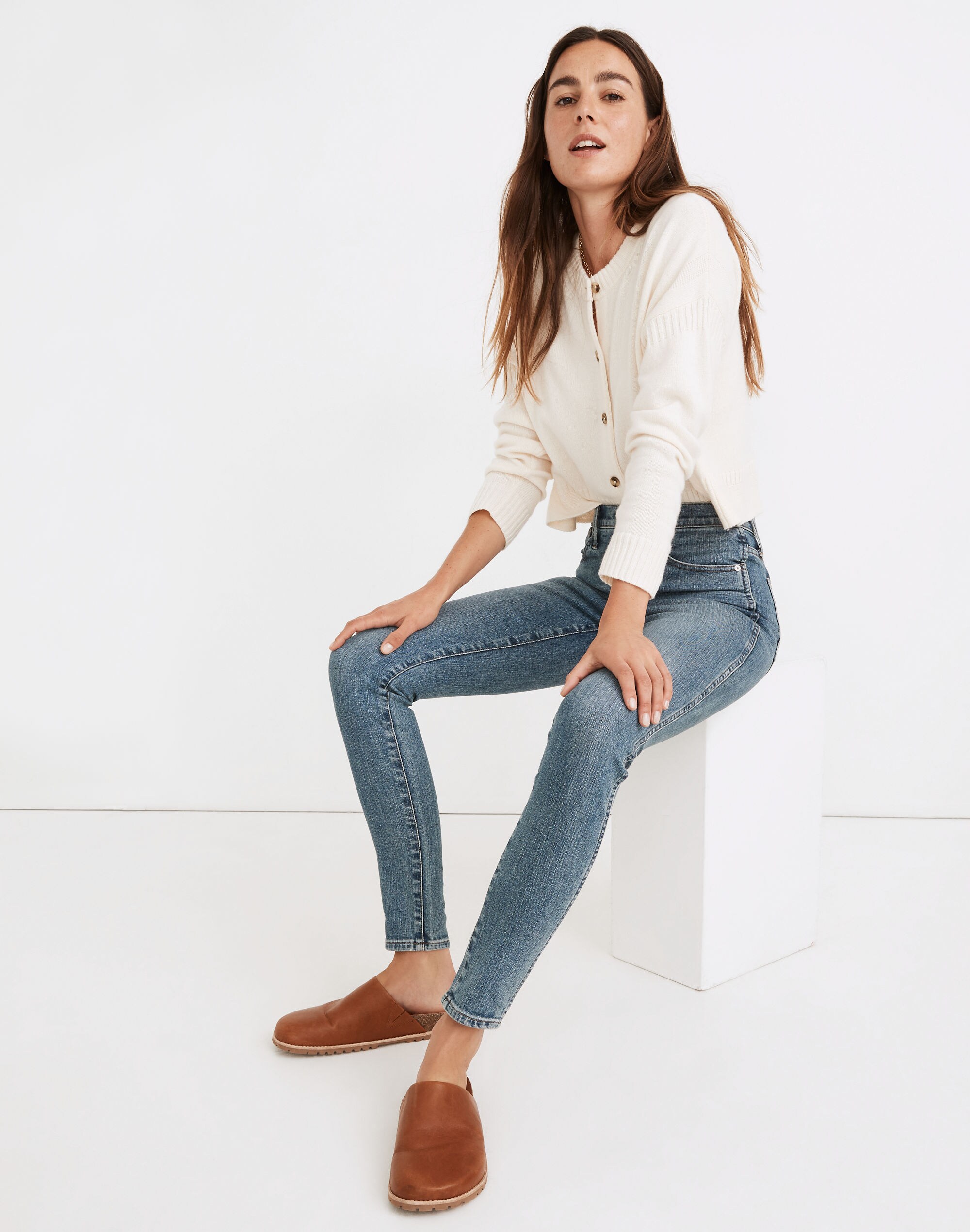 10" High-Rise Skinny Jeans in Woodridge Wash