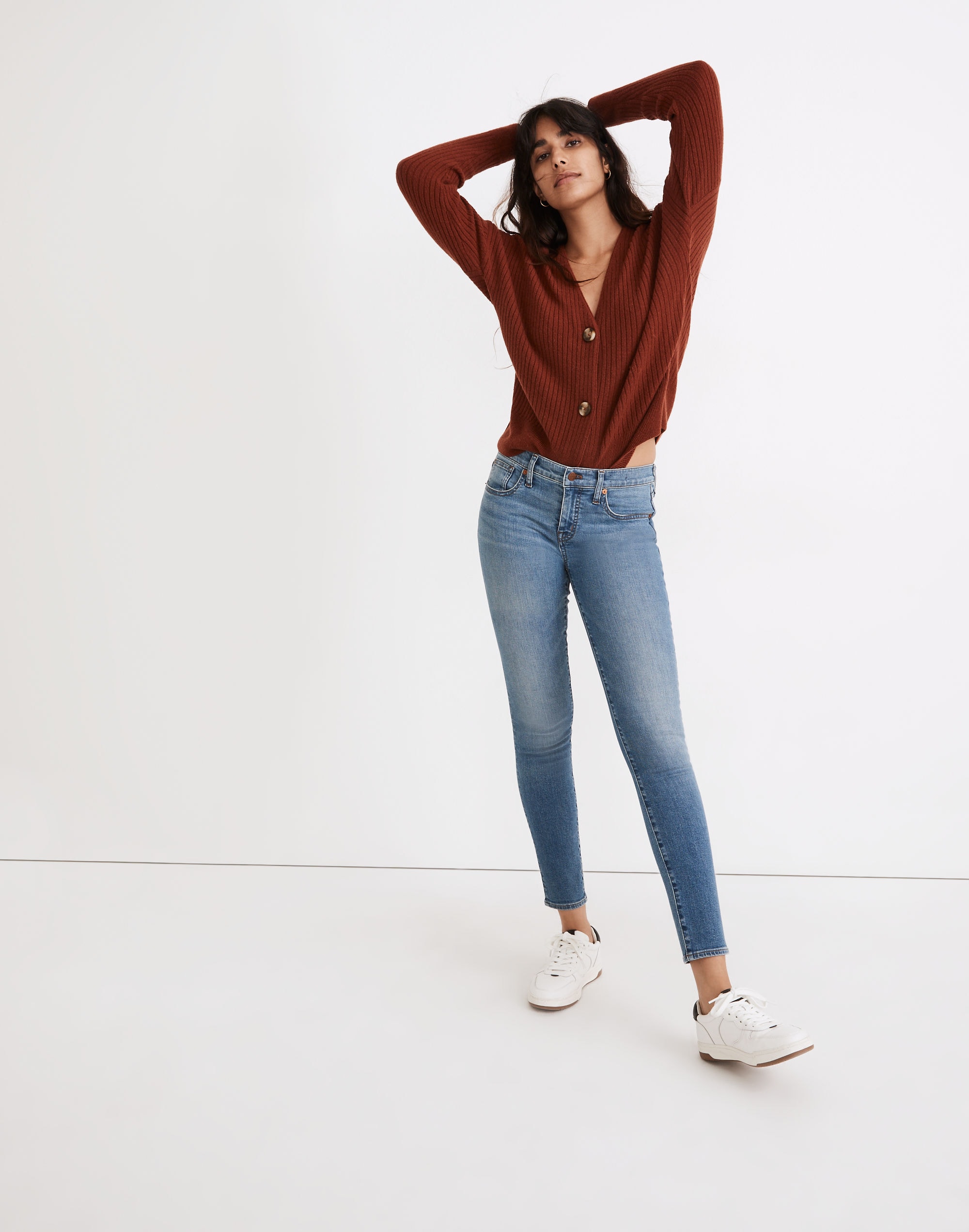 8" Skinny Jeans in Maxine Wash