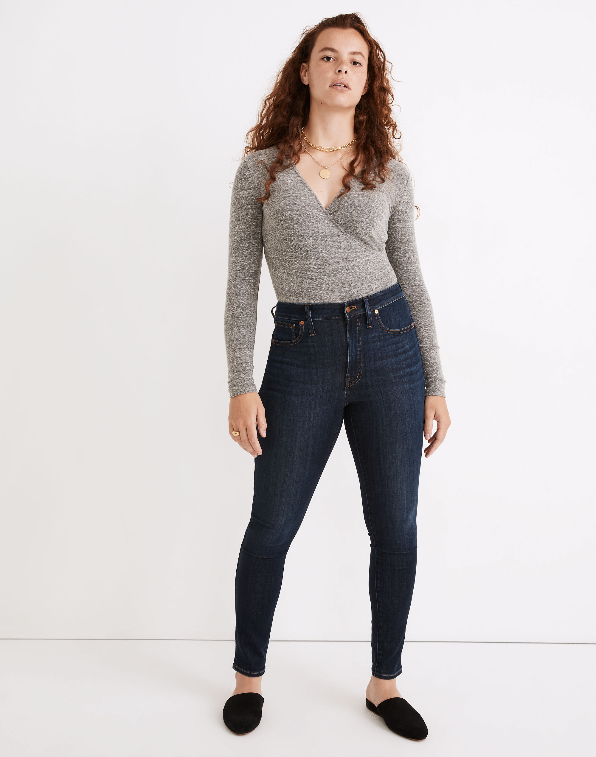 Curvy High-Rise Skinny Jeans in Woodland Wash: TENCEL&trade; Denim Edition