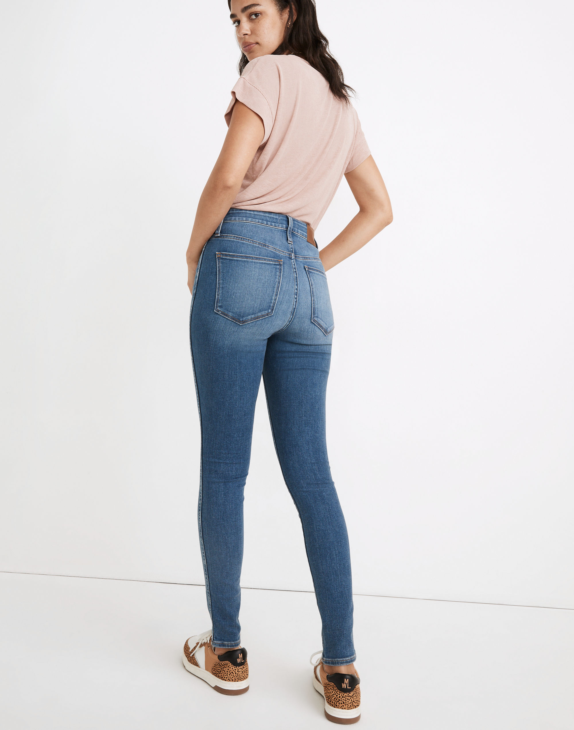 Tall Curvy Roadtripper Supersoft Skinny Jeans in Monroe Wash: Button-Front Edition