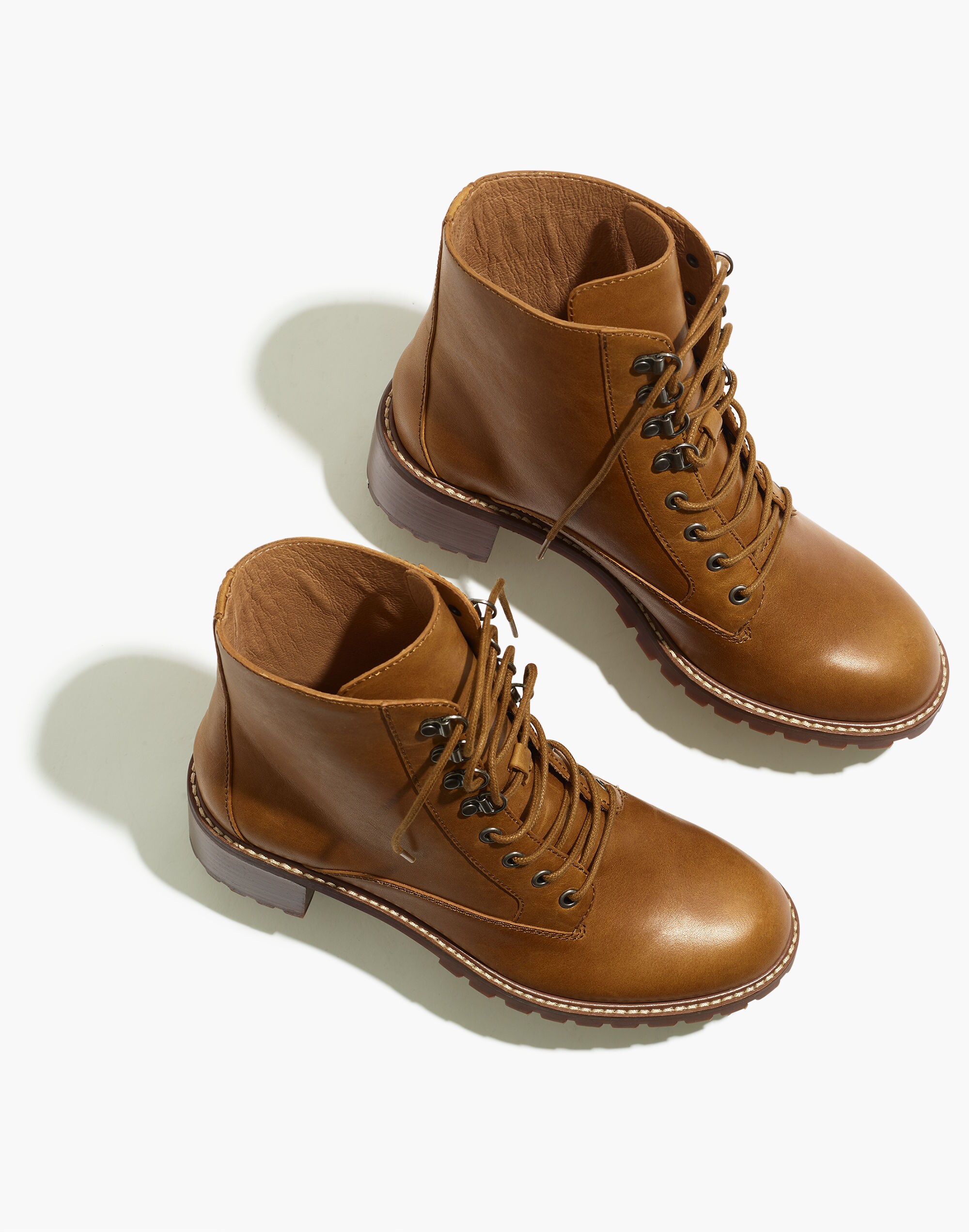 The Julien Lace-Up Lugsole Boot in Leather