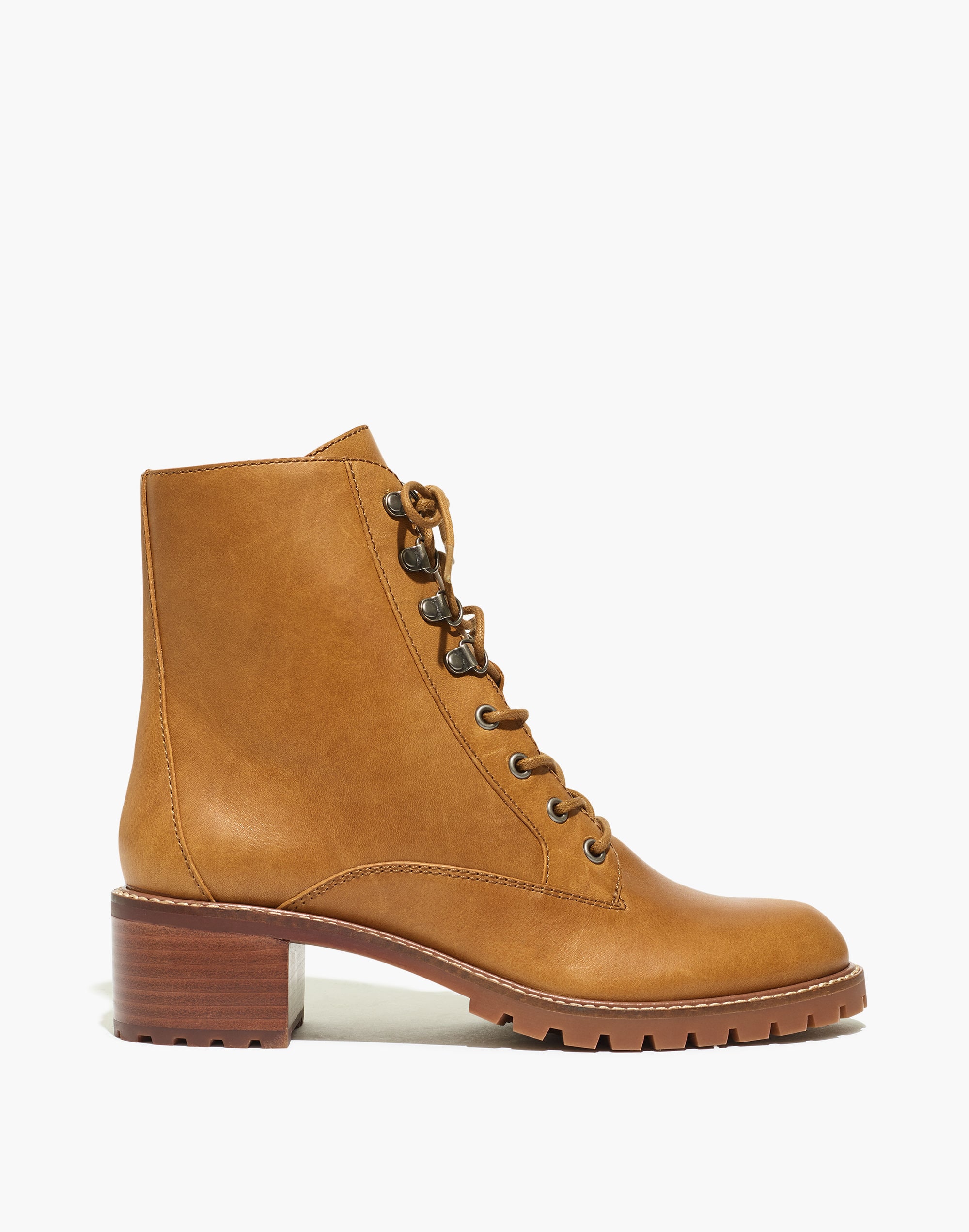 The Julien Lace-Up Lugsole Boot in Leather